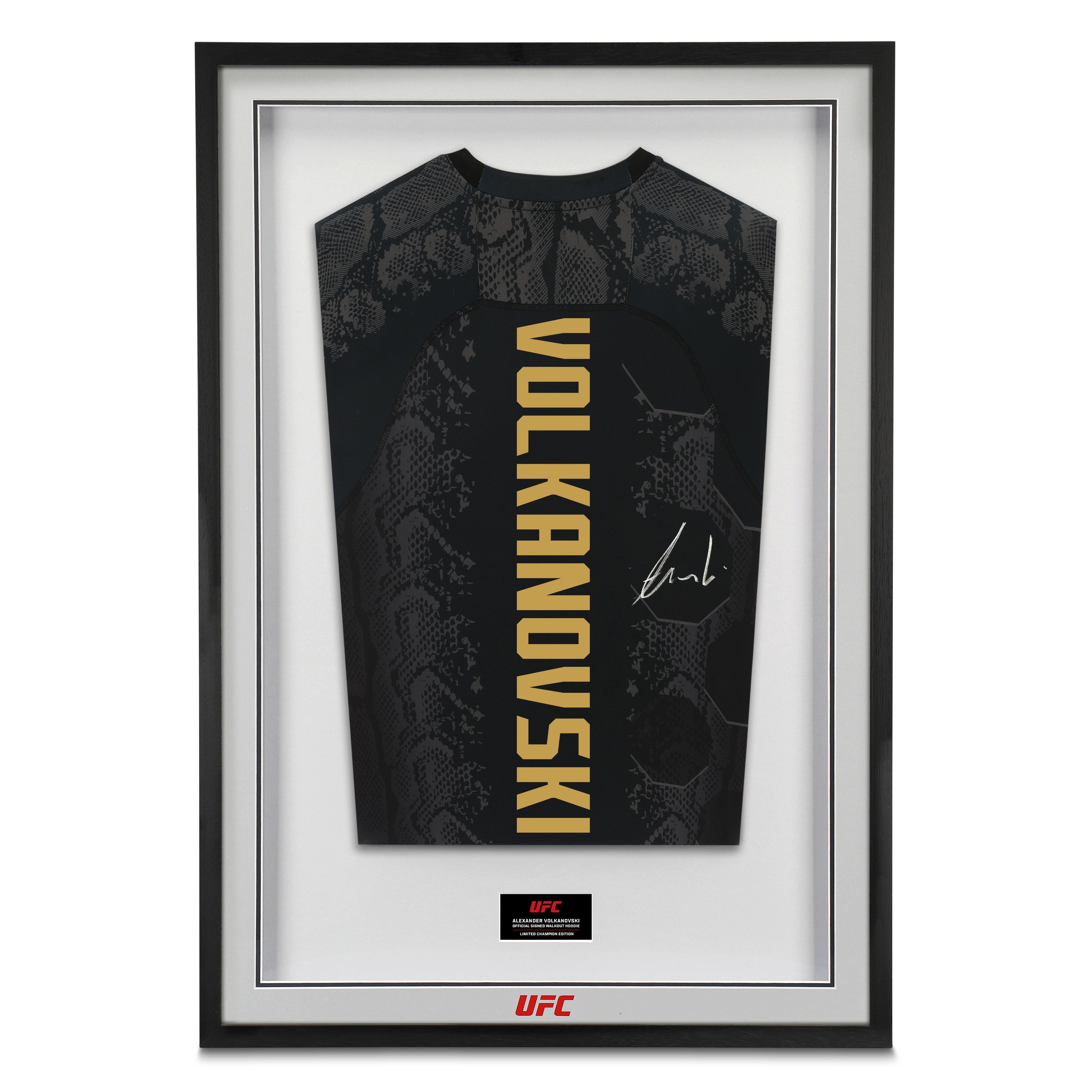 Alexander Volkanovski Signed Black & Gold Venum Adrenaline Hoodie