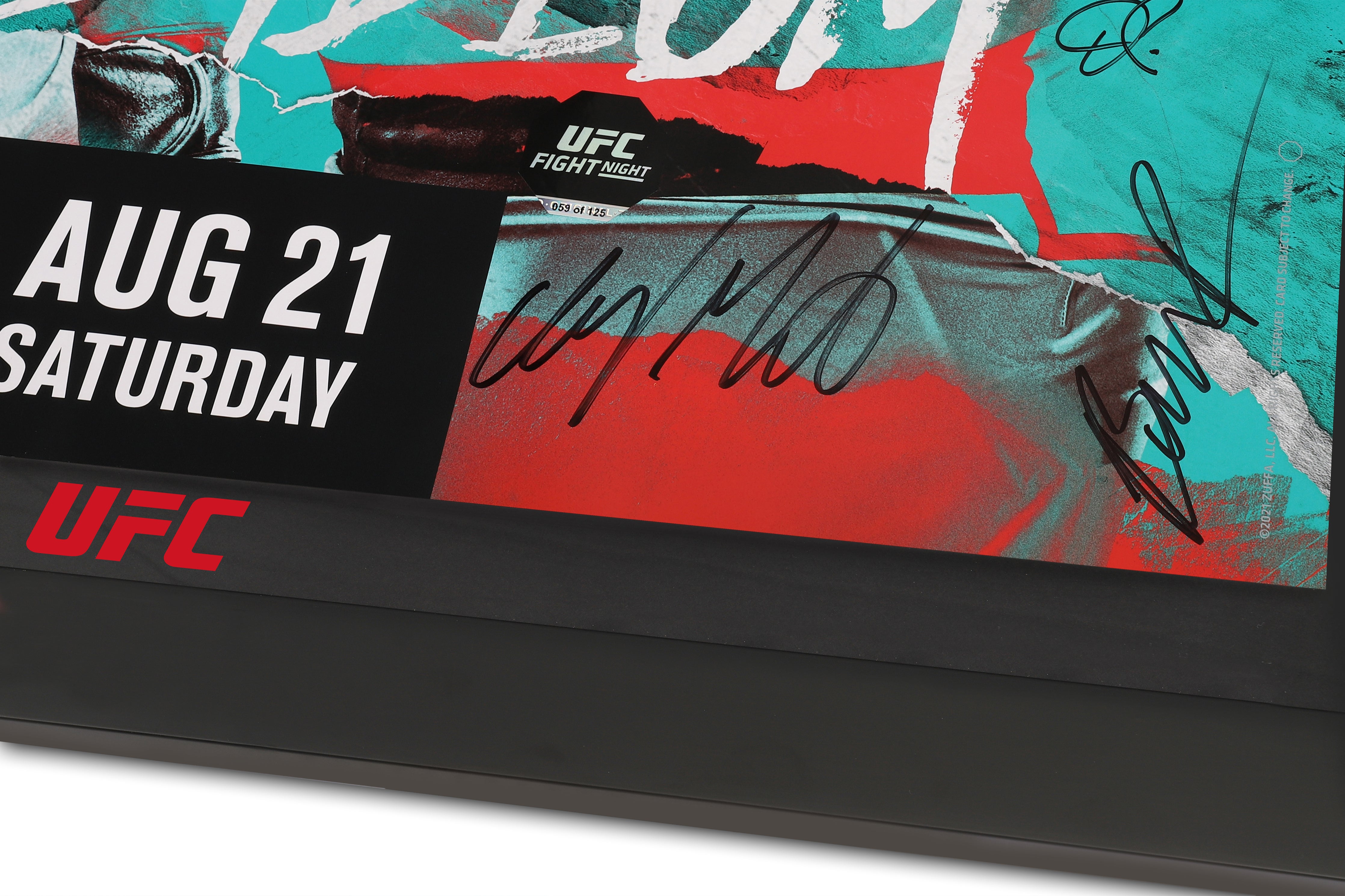 UFC Fight Night: Cannonier vs Gastelum Autographed Event Poster