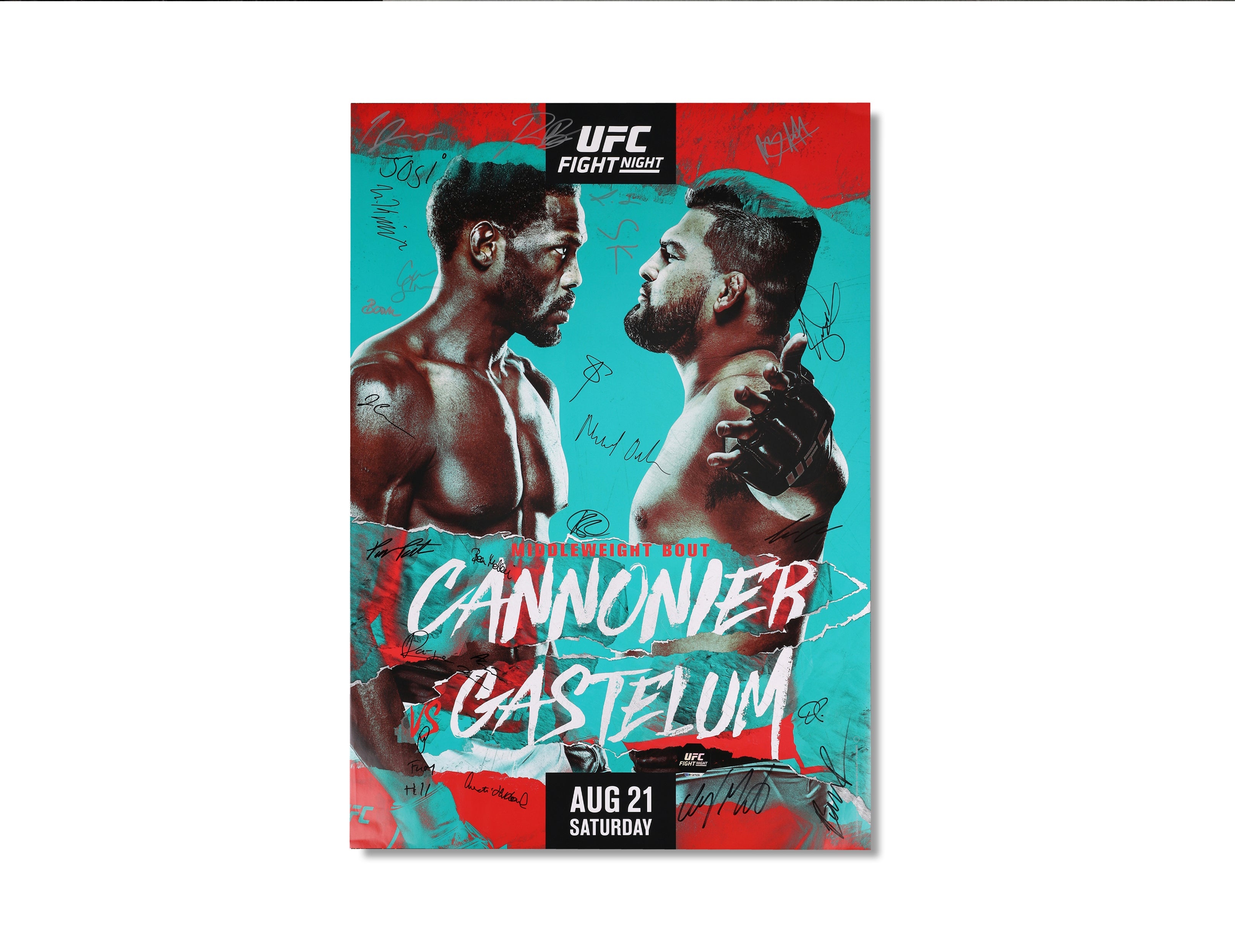 UFC Fight Night: Cannonier vs Gastelum Autographed Event Poster