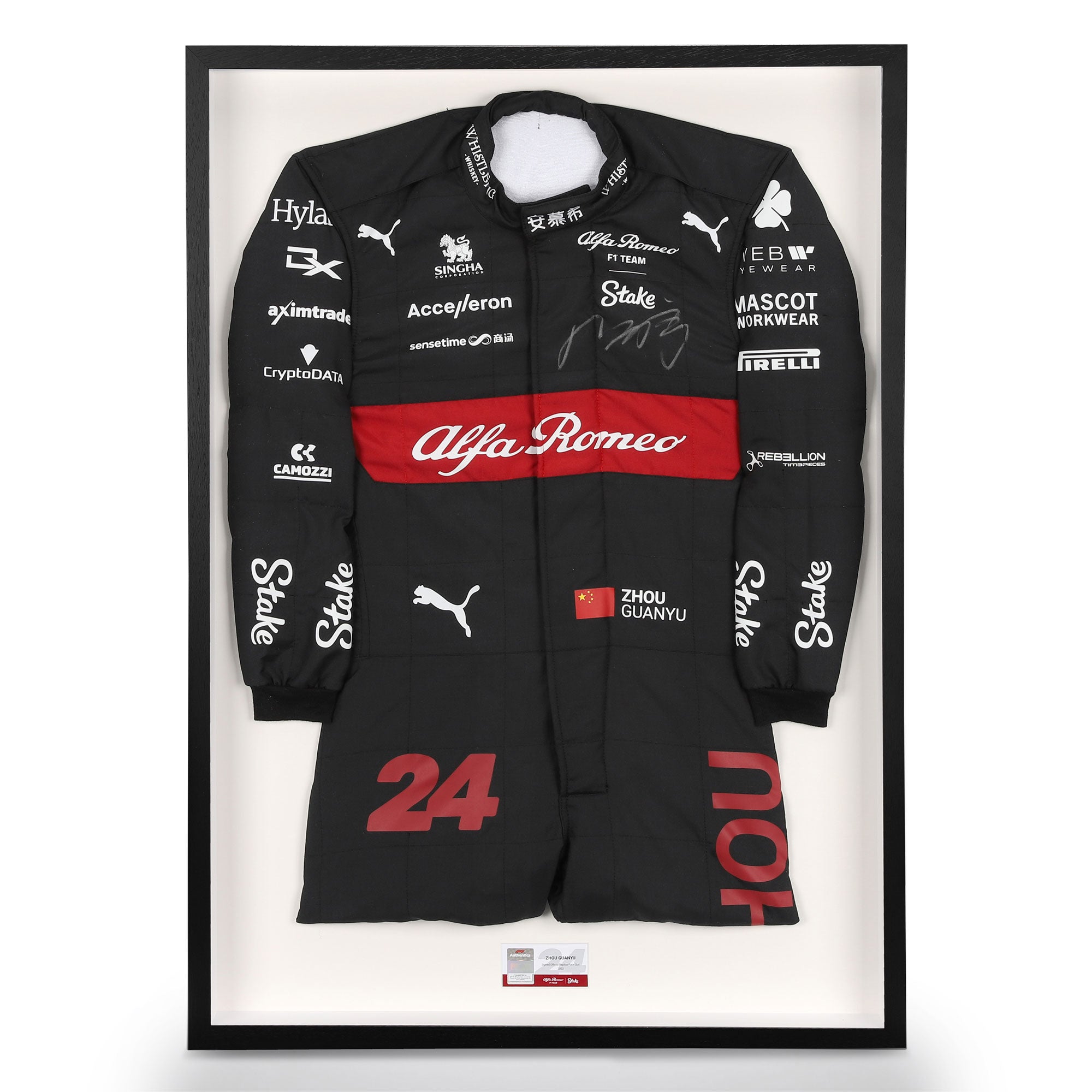 Officially Licensed 2023 Signed Alfa Romeo F1 Team Stake Race Suit - Zhou Guanyu Edition