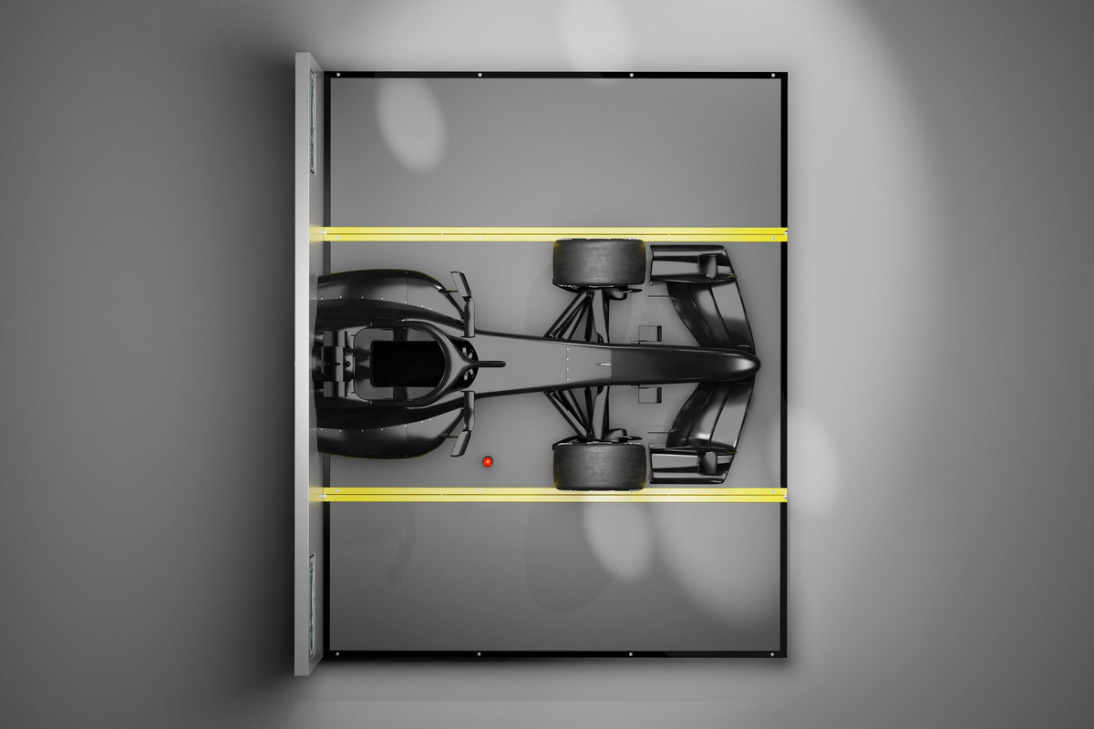 Carbon fibre pit stop rig from above