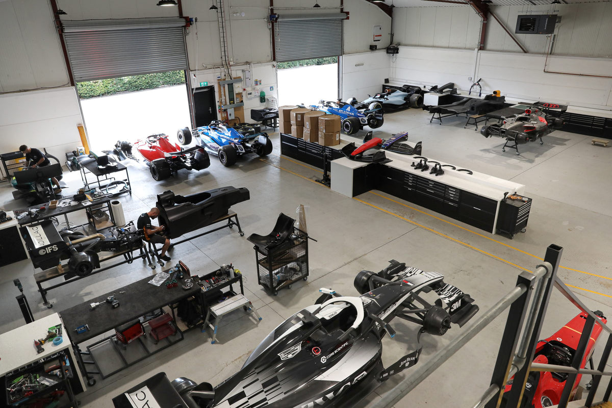 Race bays at the Memento Exclusives factory
