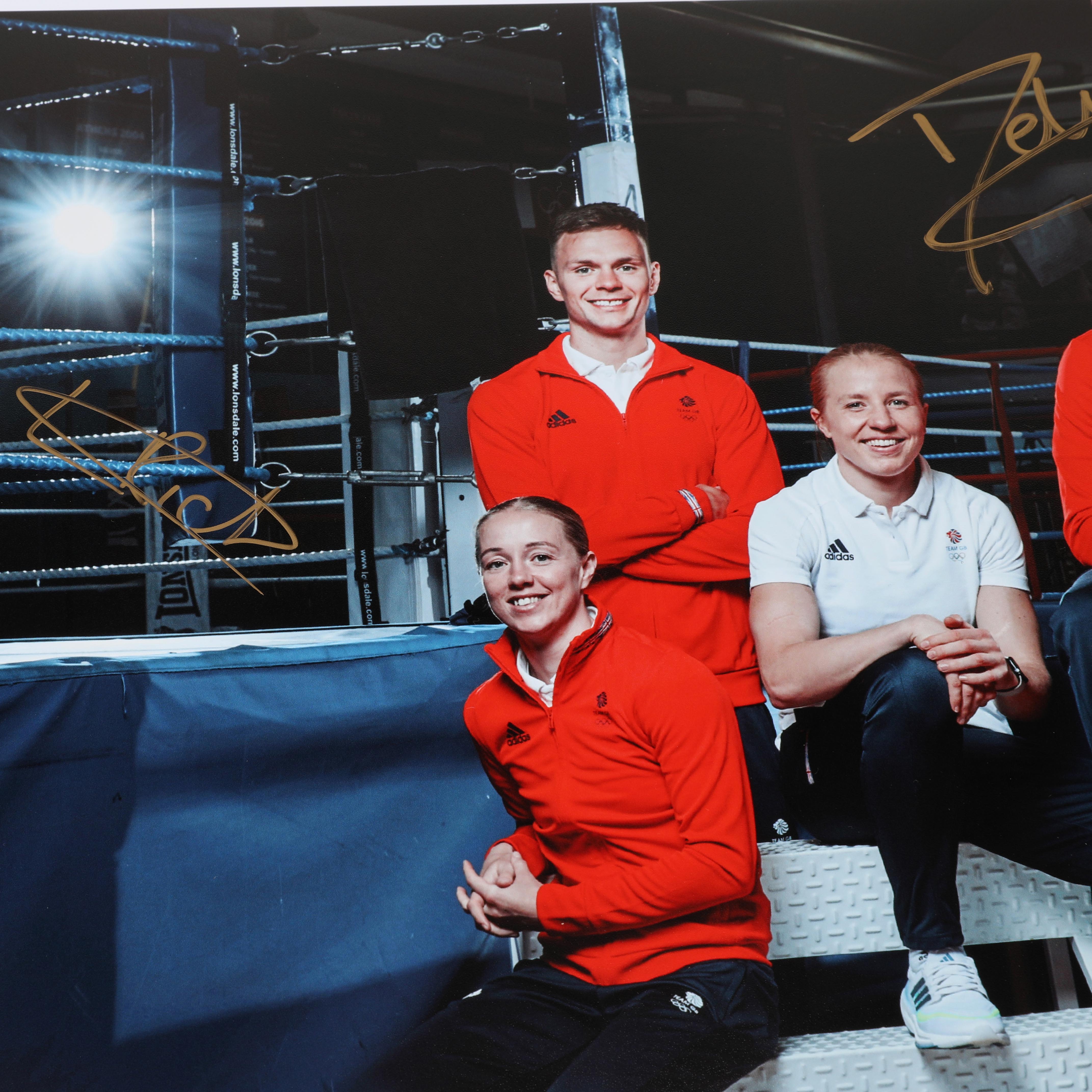 Team GB Boxing Team Signed 2024 Paris Olympics Photo - The Road To Paris 2024