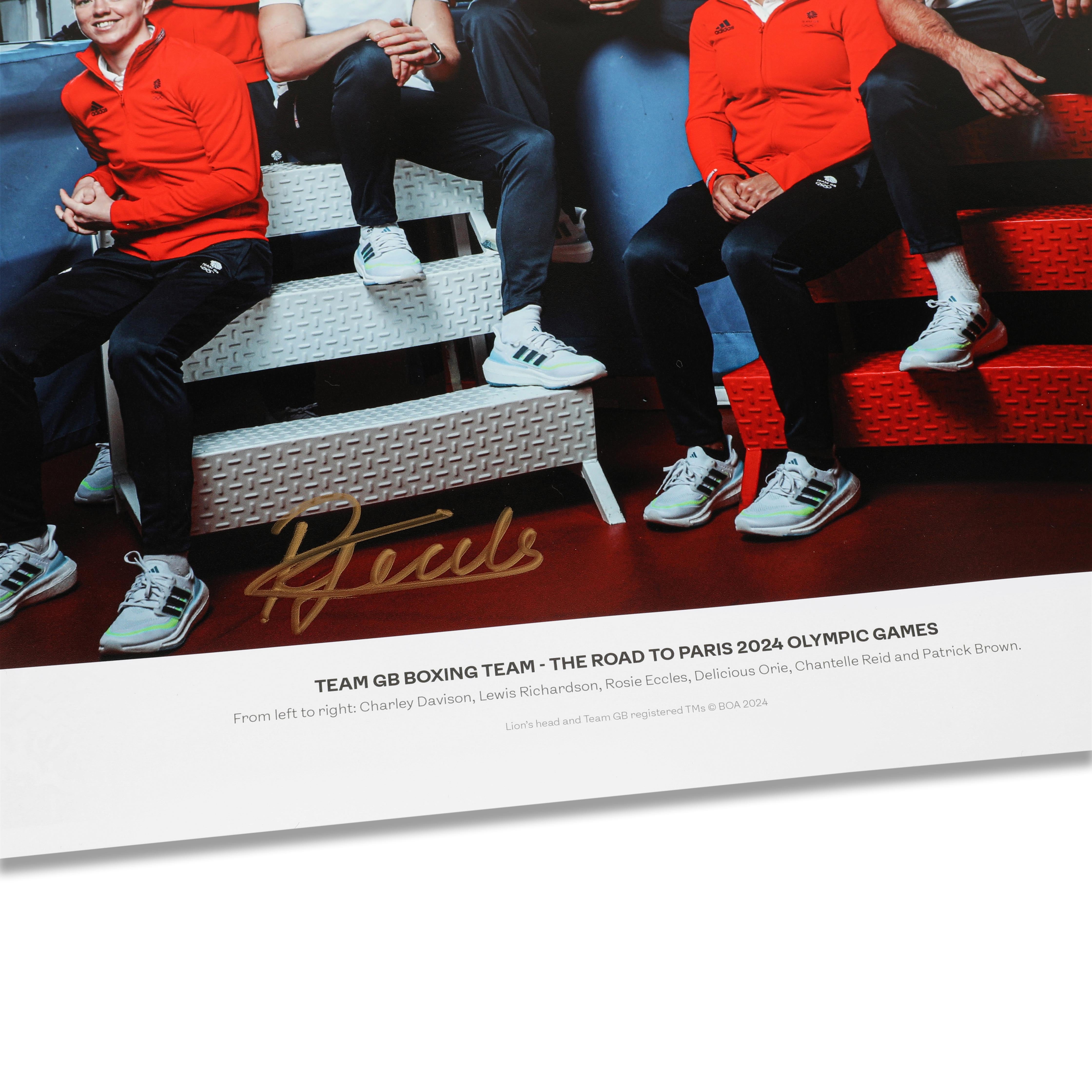 Team GB Boxing Team Signed 2024 Paris Olympics Photo - The Road To Paris 2024