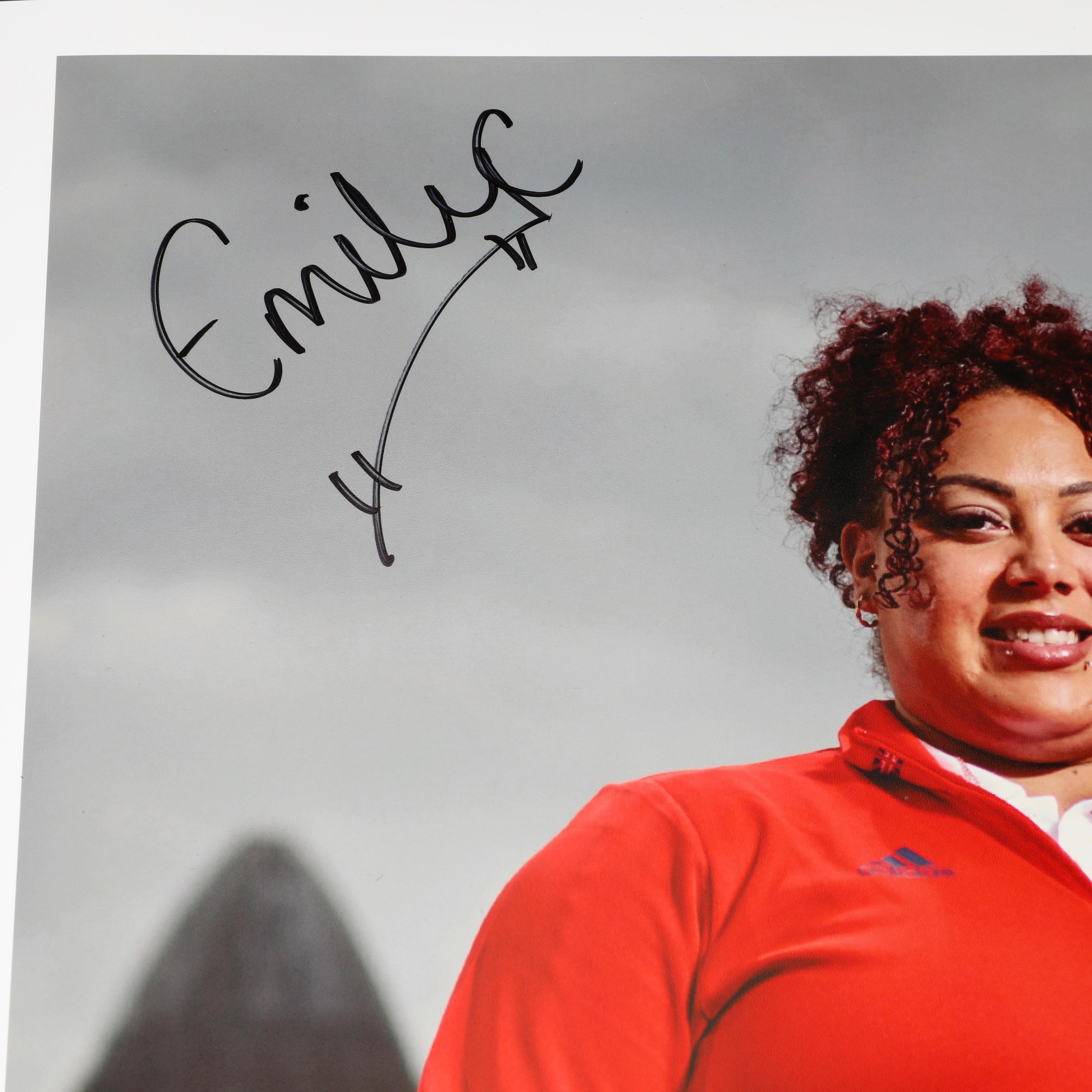 Emily Campbell Road to the Paris 2024 Olympic Games Signed Weightlifting Photo