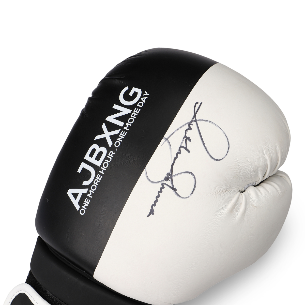 Anthony Joshua Official Signed Glove 50/50 Black and White Split 12oz