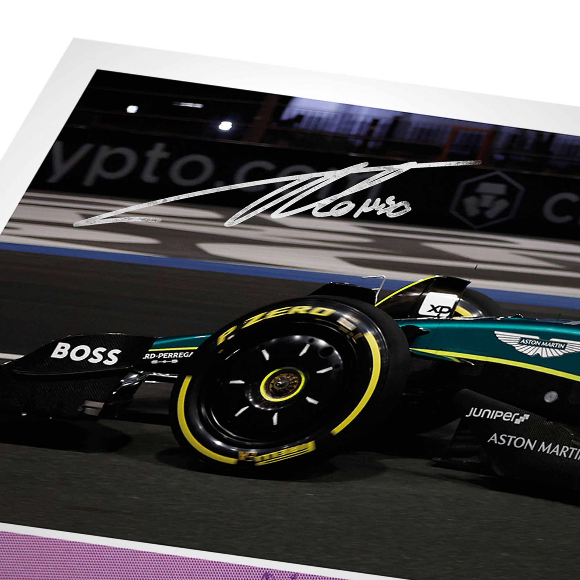 Limited-Edition Fernando Alonso 2023 Signed '100th Podium' Photo Collage – Saudi Arabian GP