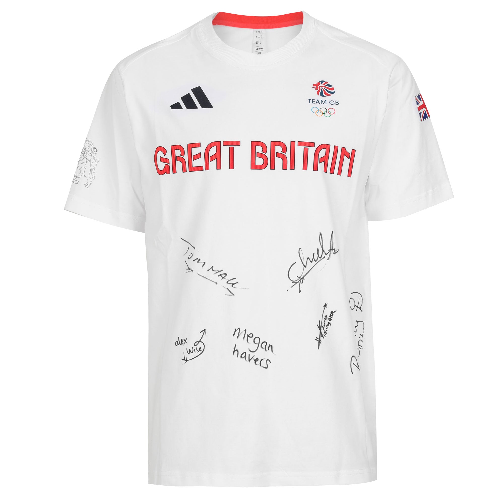 Team GB Archery Team Paris 2024 Olympic Games Signed Archery Podium T-Shirt