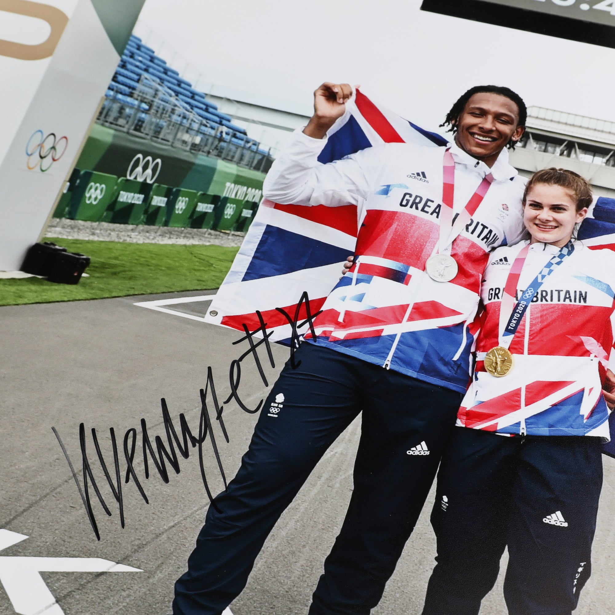 Team GB BMX Racing 2020 Tokyo Olympic Games Signed BMX Racing Photo