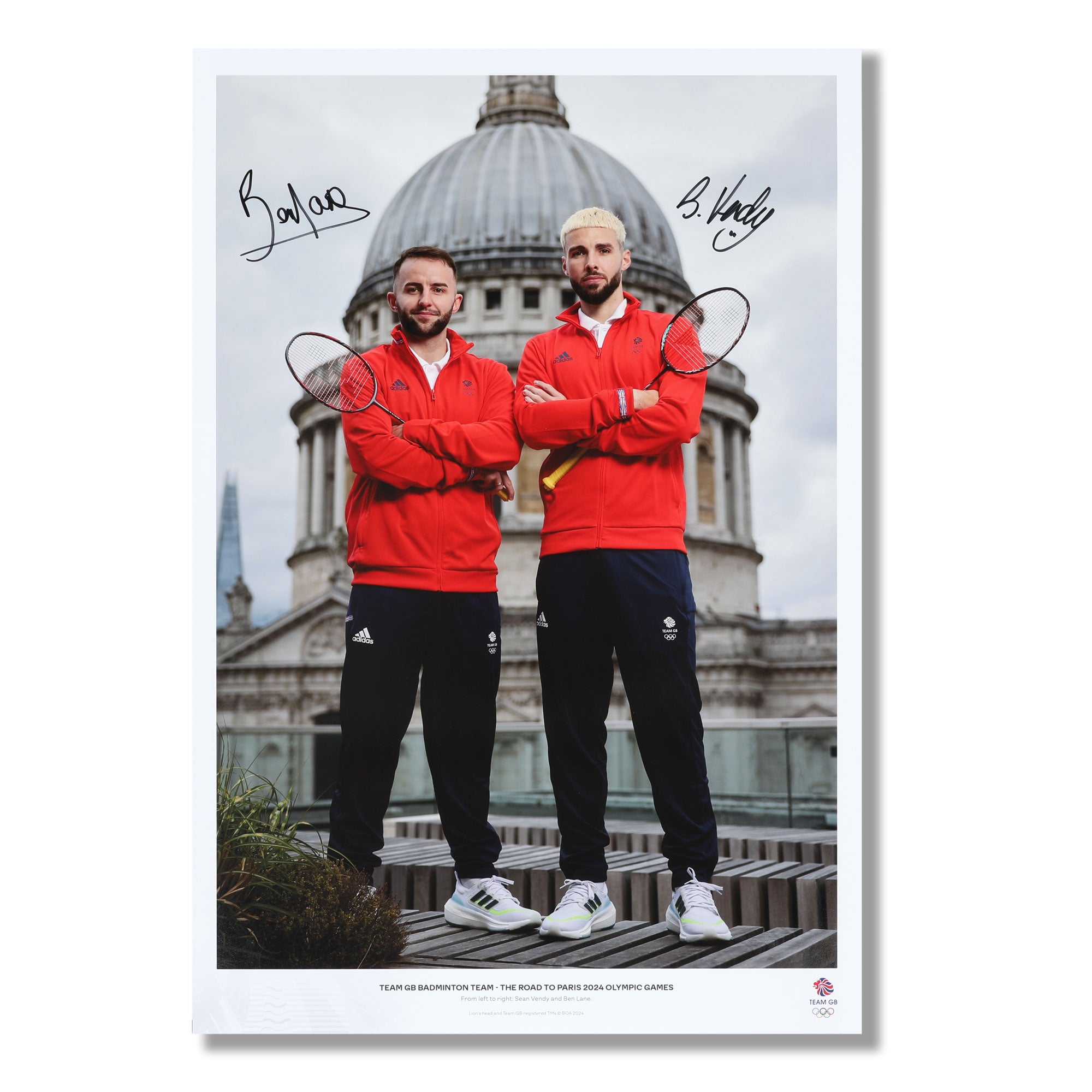 Team GB Badminton Team Road to the Paris 2024 Olympic Games Signed Photo