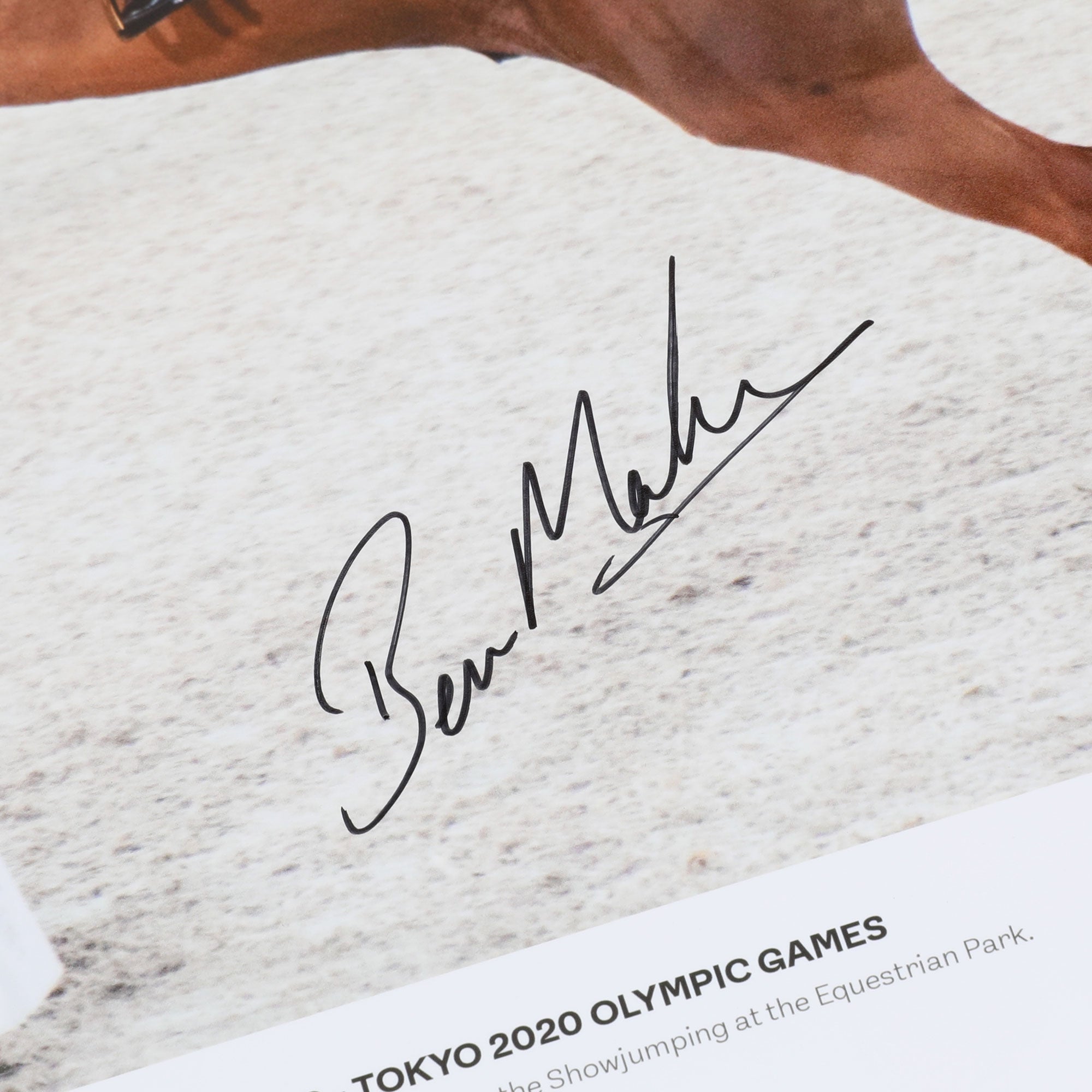 Ben Maher MBE Tokyo Olympic Games Signed Showjumping Photo