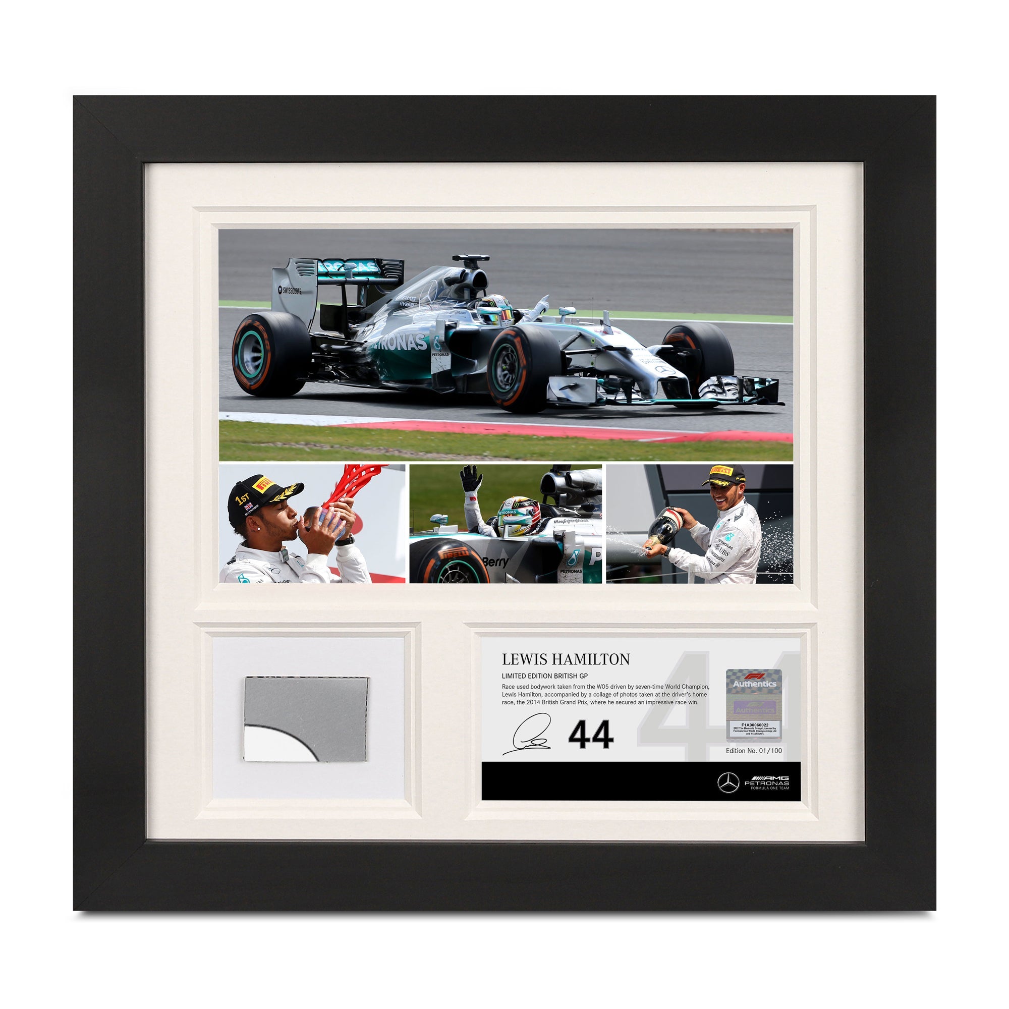 Limited Edition Lewis Hamilton 2014 Bodywork & Photo Collage – British GP