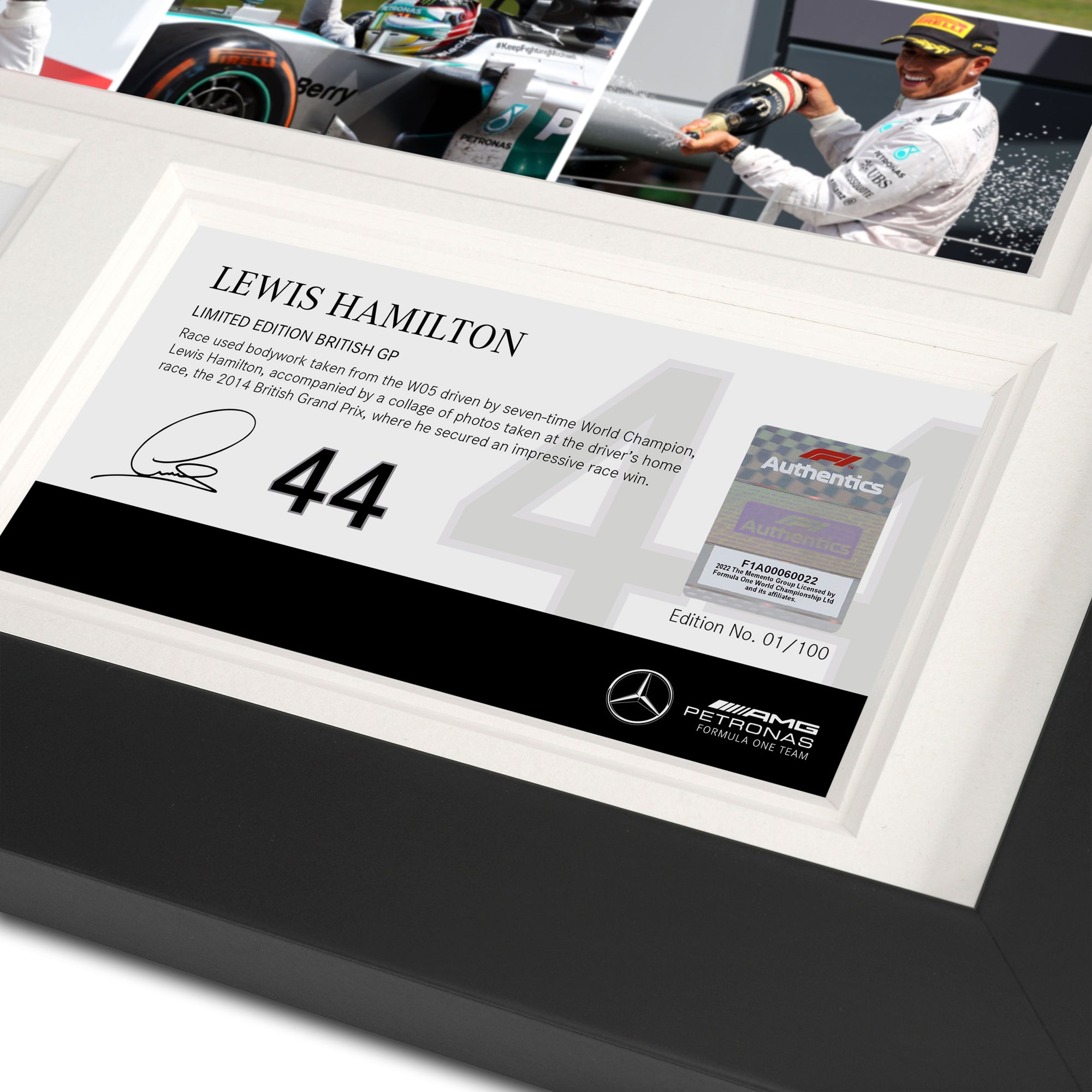 Limited Edition Lewis Hamilton 2014 Bodywork & Photo Collage – British GP