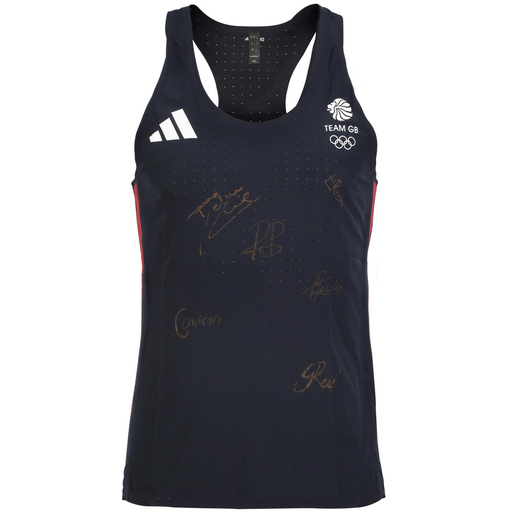 Team GB Boxing Team Signed 2024 Paris Olympics Athletic Vest