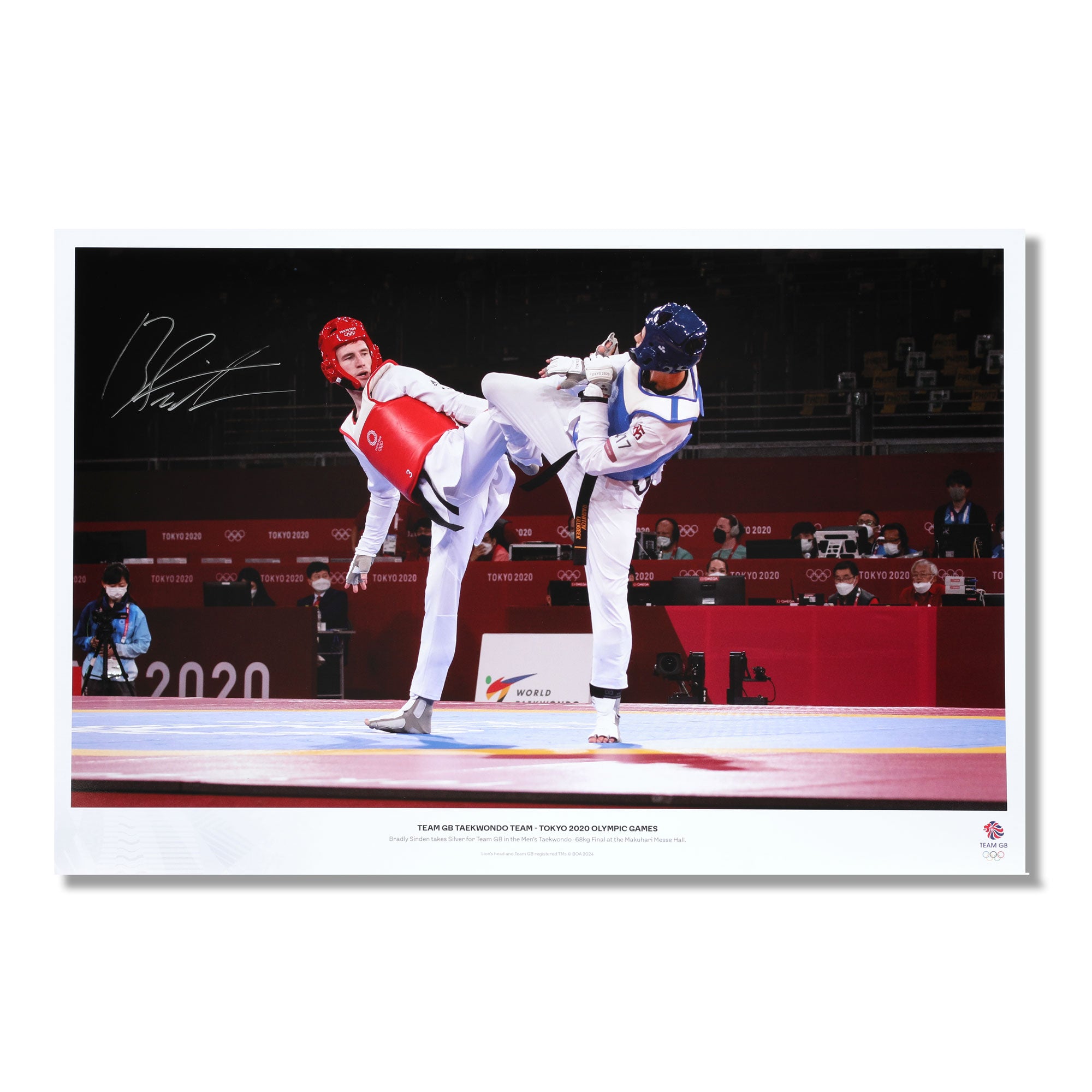 Bradley Sinden Tokyo Olympic Games Signed Taekwondo Photo