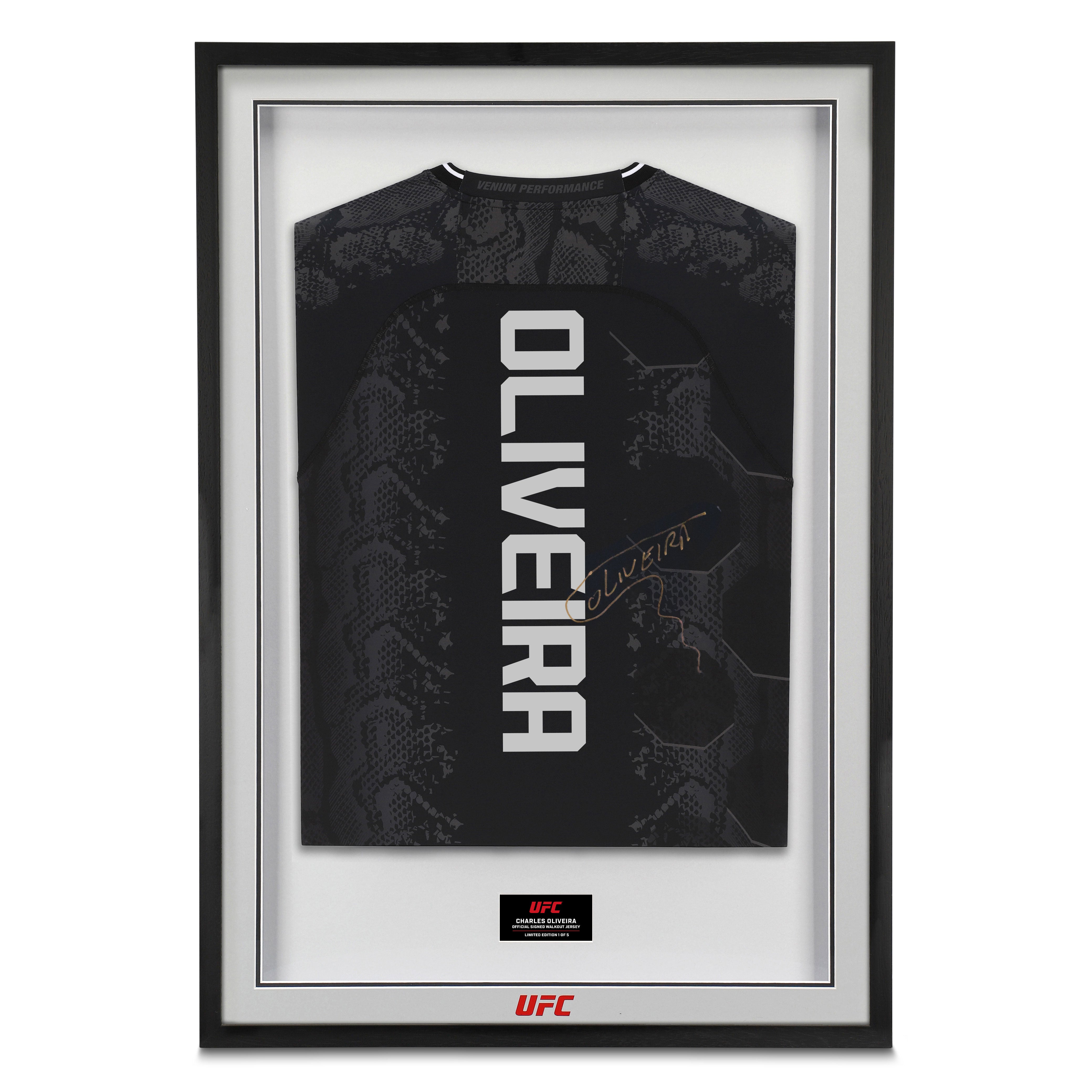 Charles Oliveira Signed Limited Edition Black & Silver Jersey