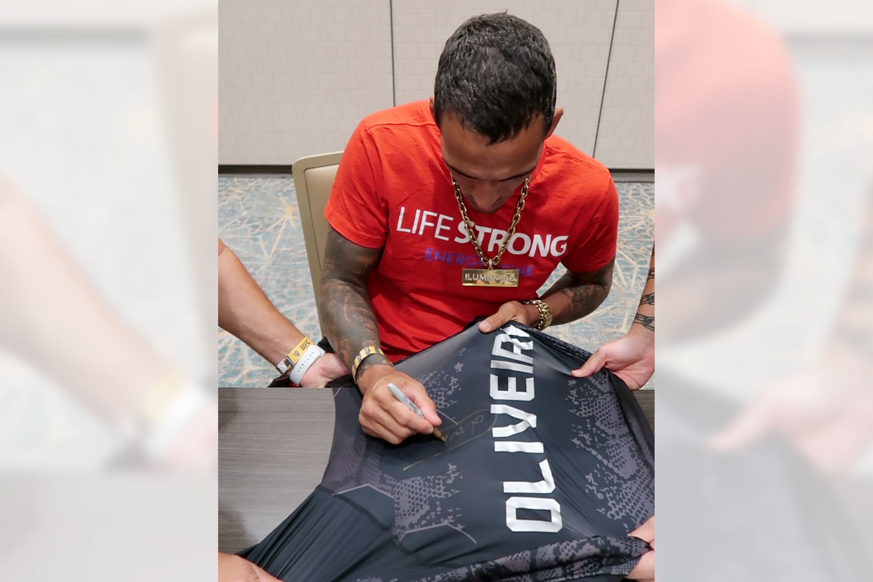 Charles Oliveira Signed Limited Edition Black & Silver Jersey