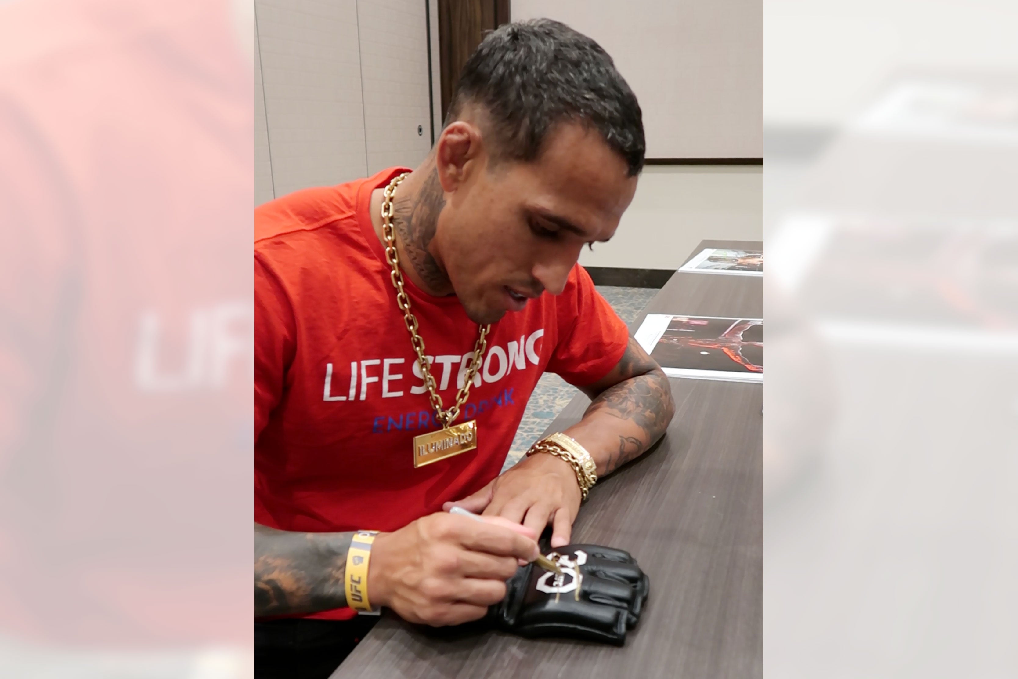 Charles Oliveria Signed Official UFC Gloves - 30th Anniversary Edition