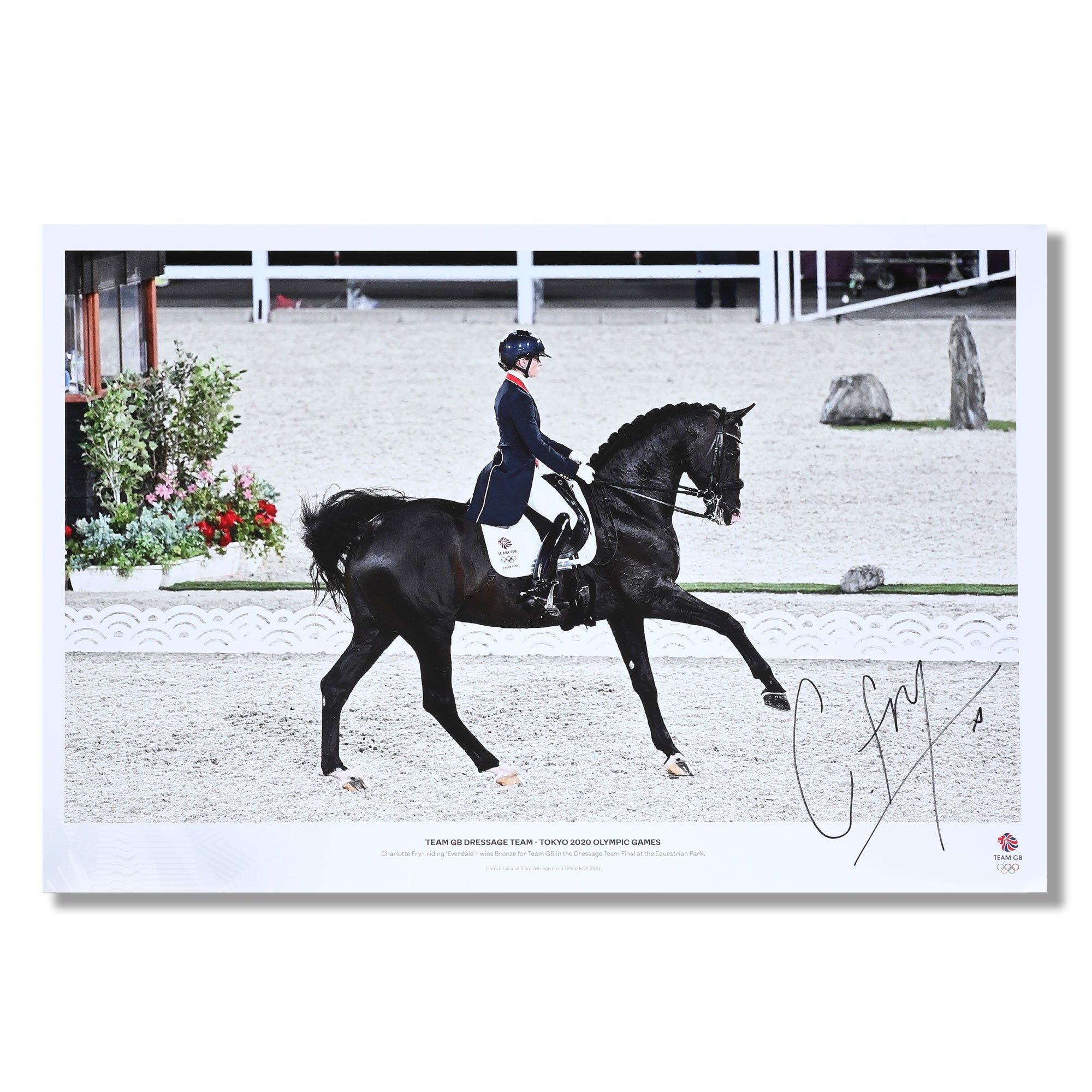 Charlotte Fry Tokyo Olympic Games Signed Dressage Photo