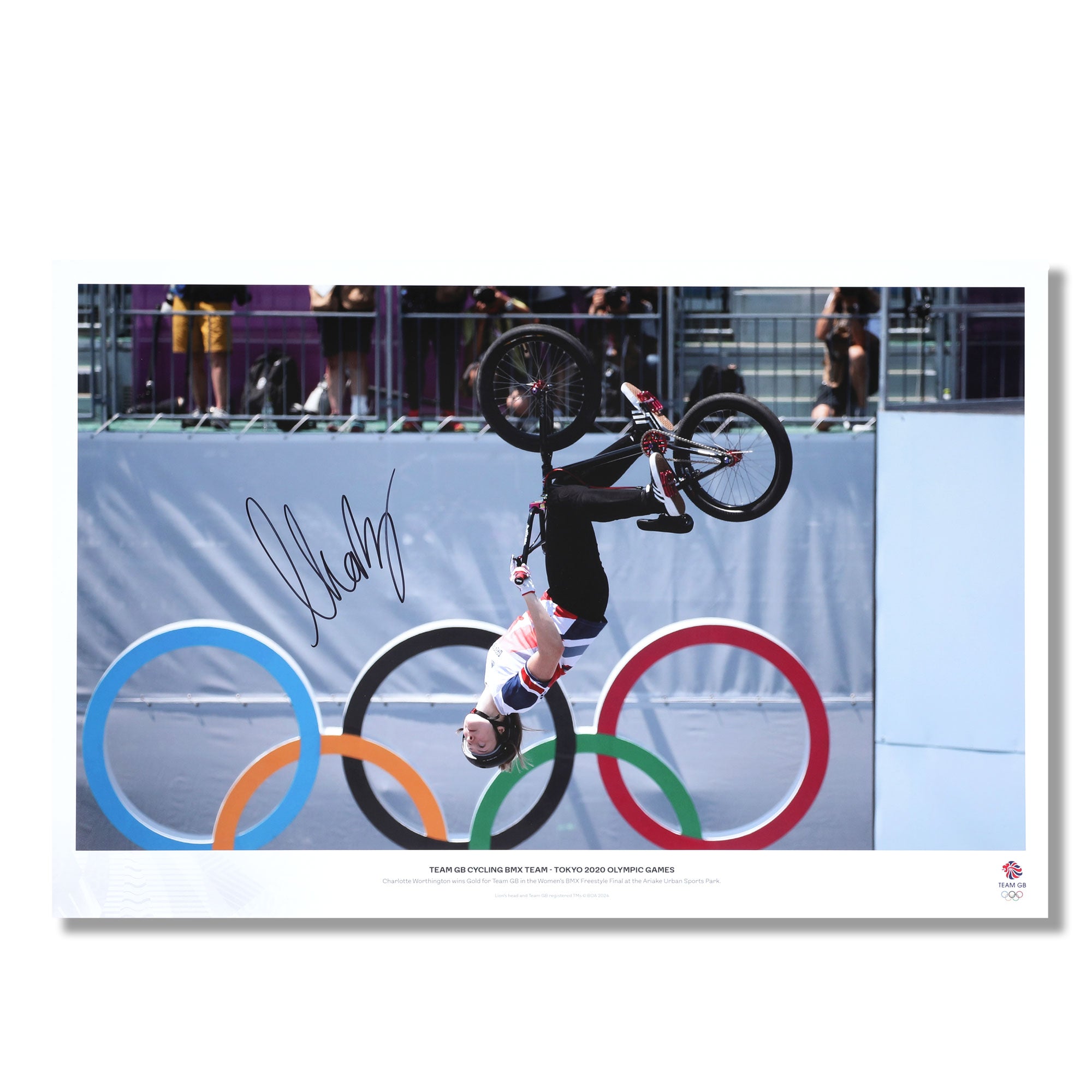 Charlotte Worthington 2020 Tokyo Olympic Games Signed BMX Freestyle Photo