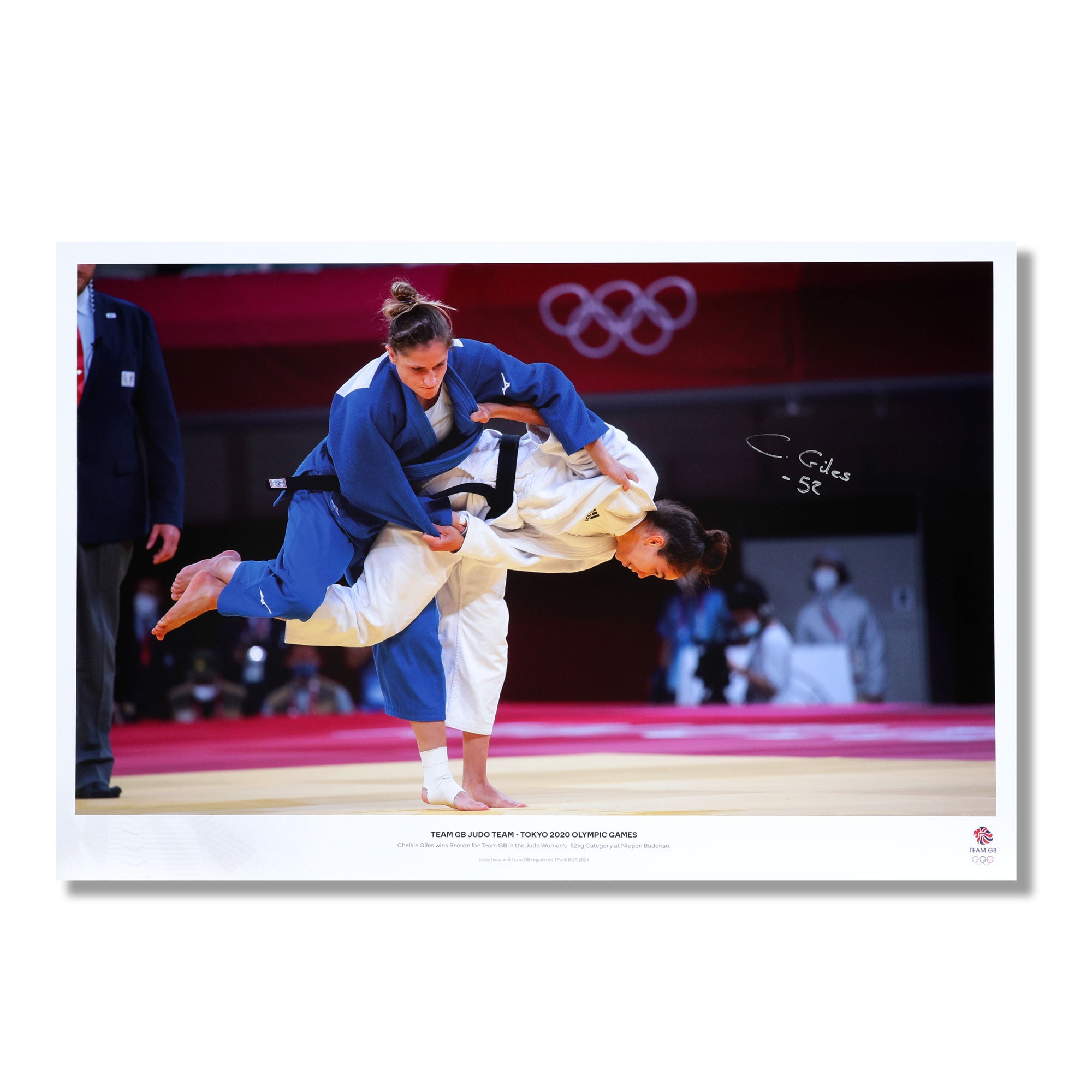 Chelsie Giles Tokyo Olympic Games Signed Judo Photo