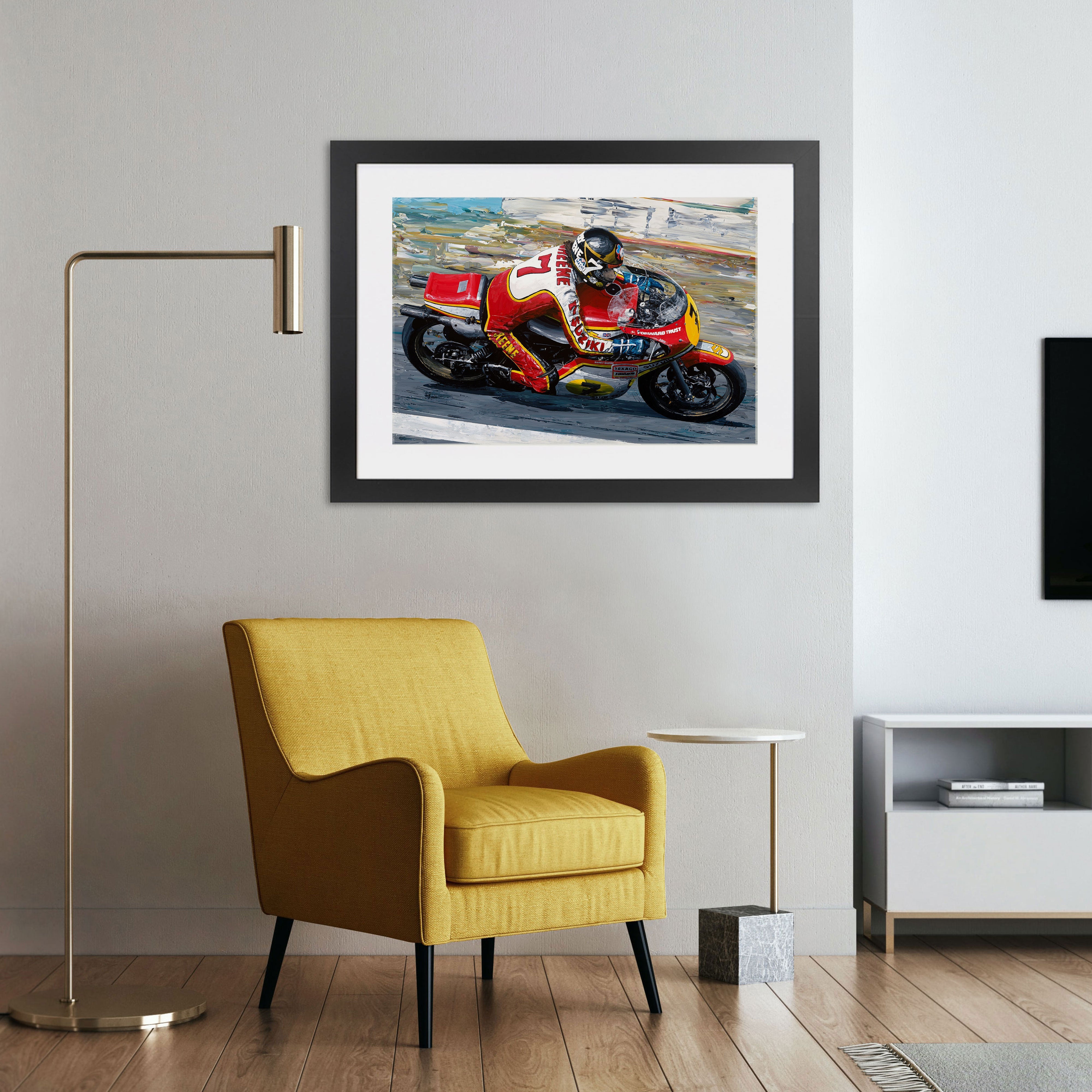 David Johnson - Barry Sheene 1977 Champion - 61cm x 86cm Rolled Giclee Print