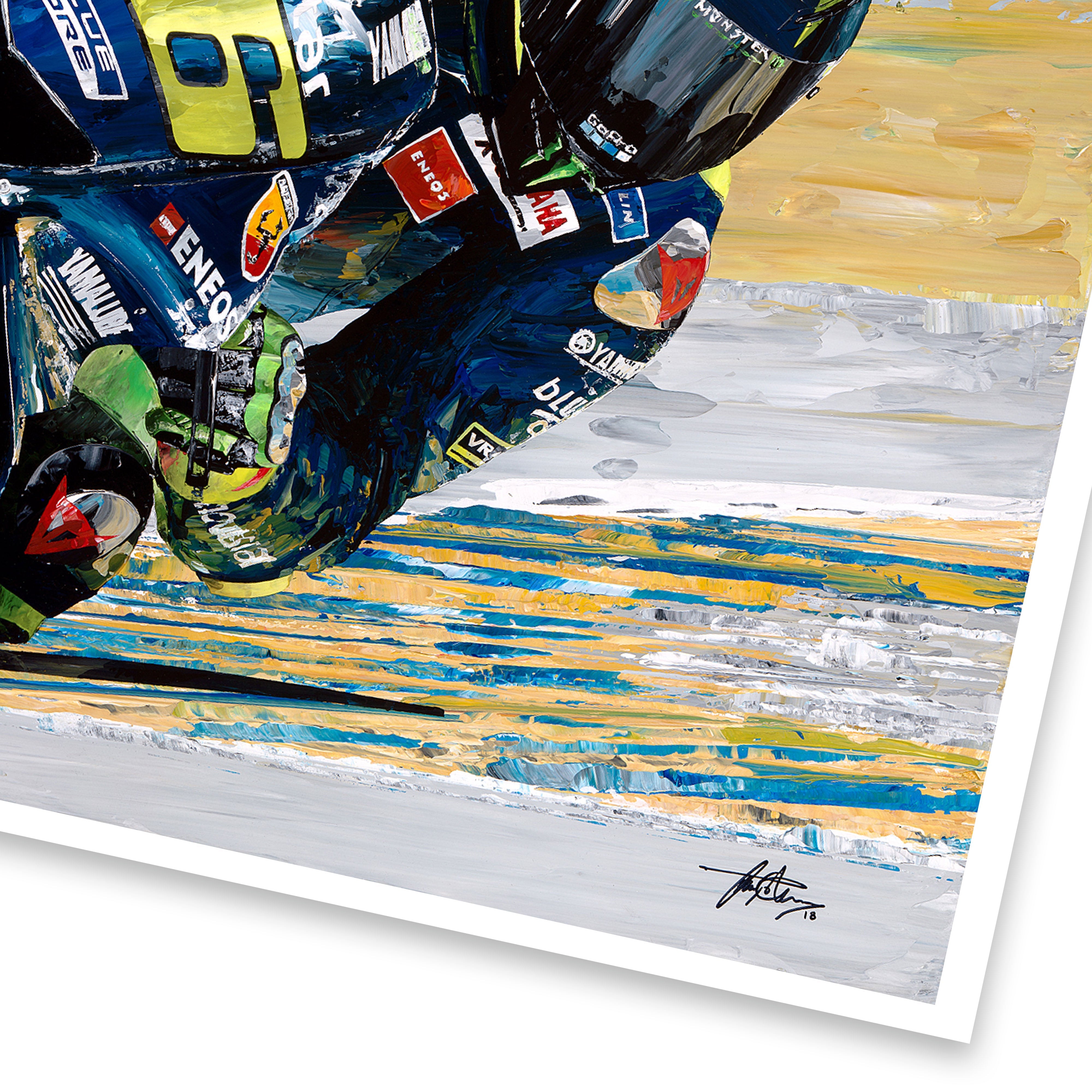 Valentino Rossi 2018 Rolled Giclee Print - David Johnson