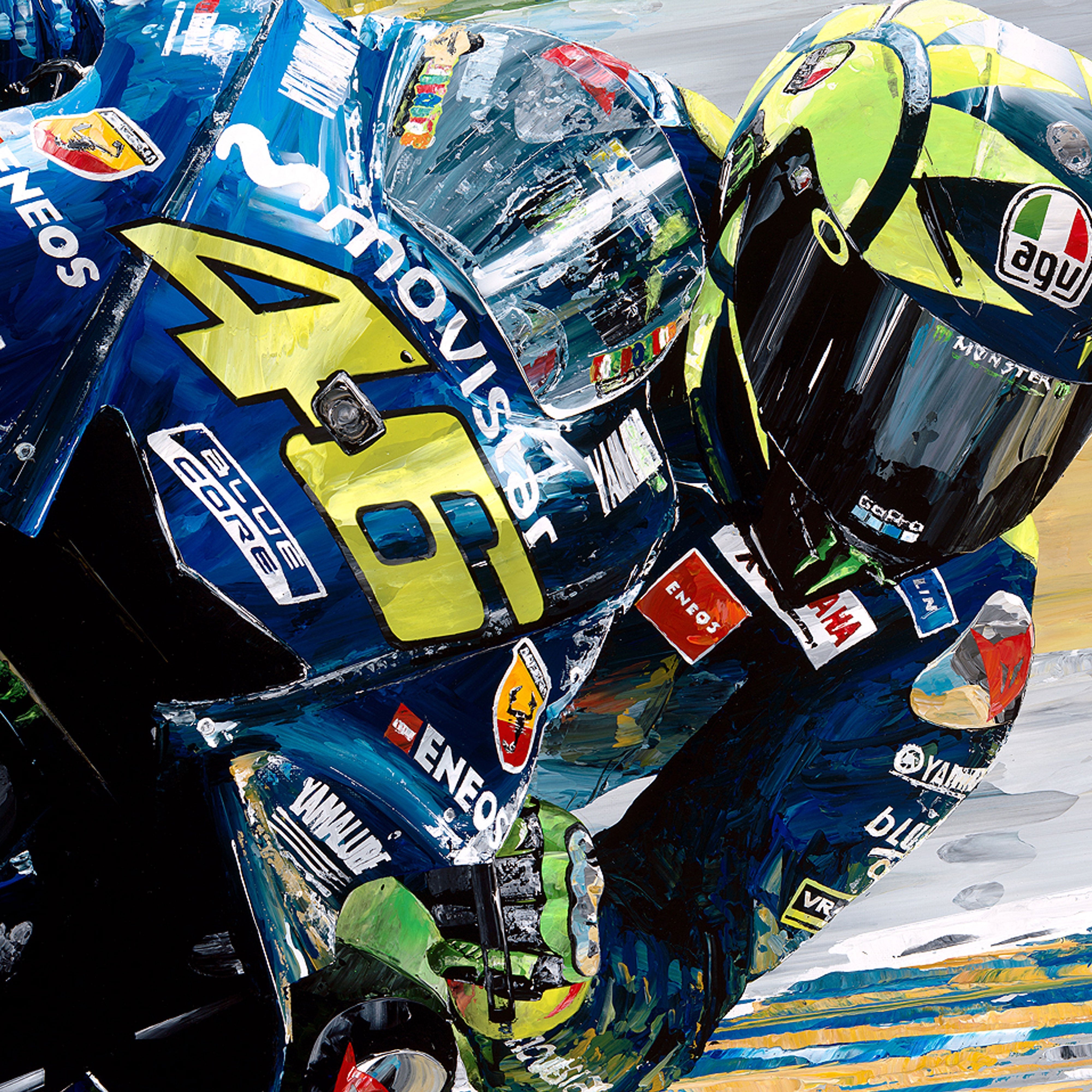 Valentino Rossi 2018 Rolled Giclee Print - David Johnson