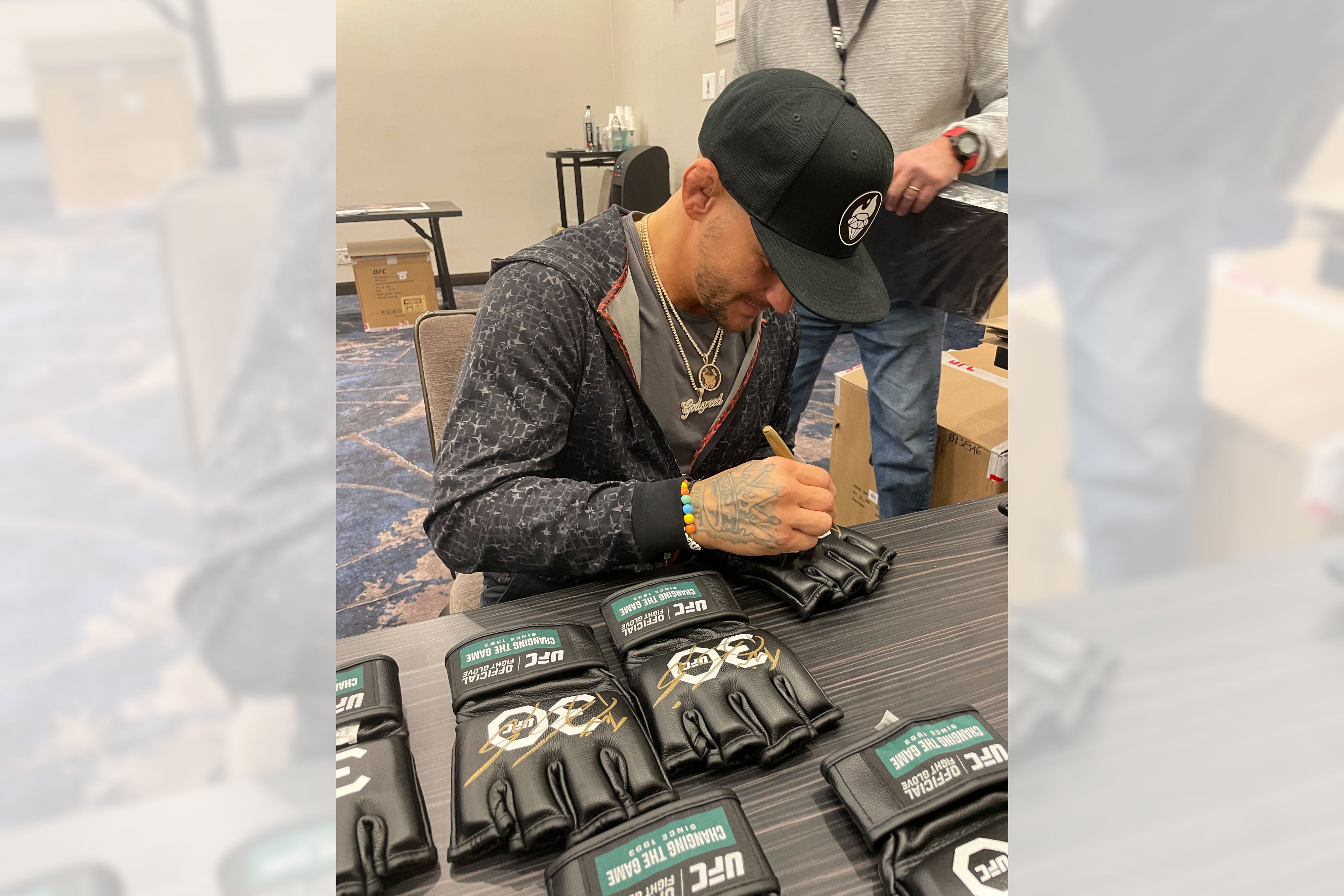 Dustin Poirier Signed Official UFC Gloves – 30th Anniversary Edition