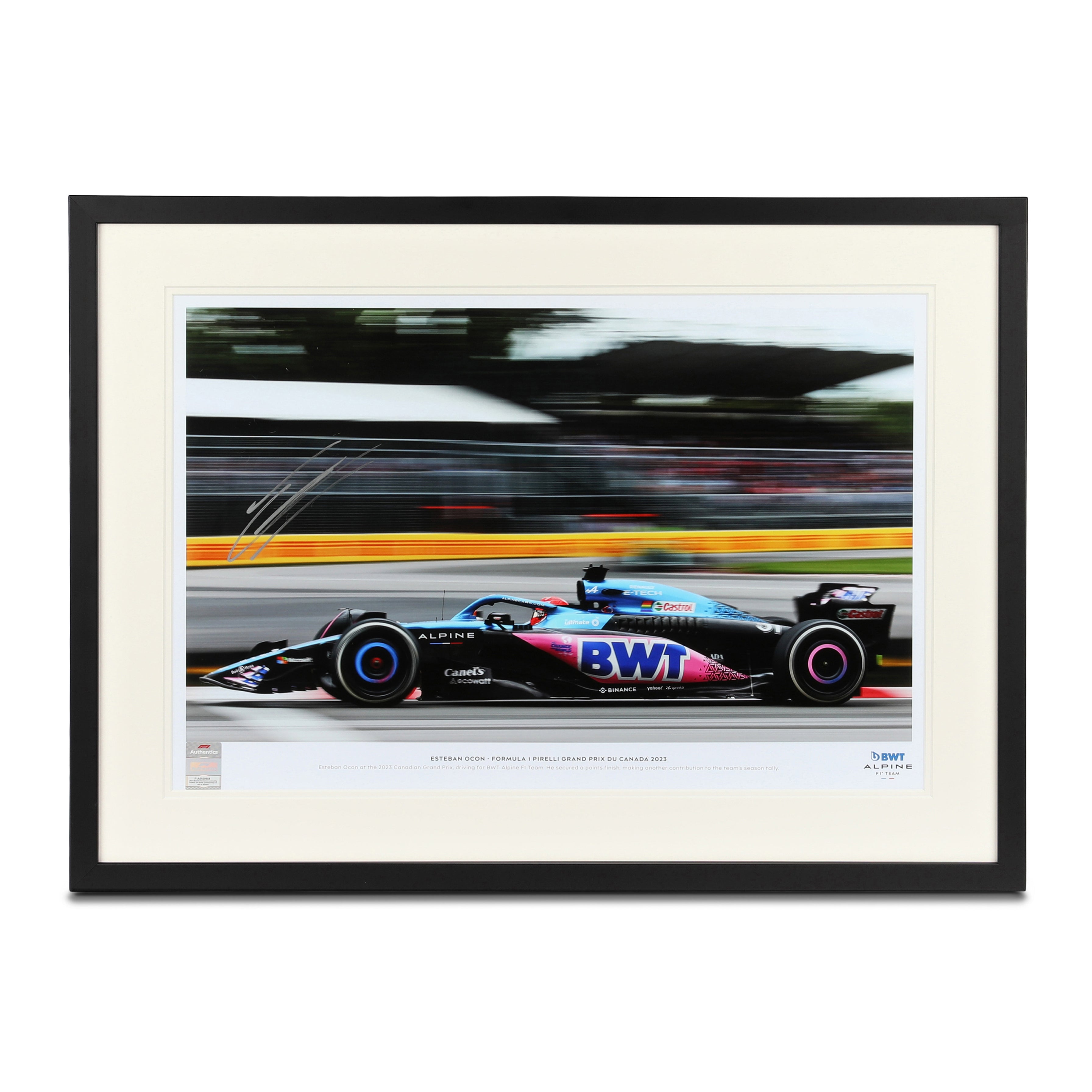 Esteban Ocon 2023 Signed Team Photo – Canadian GP