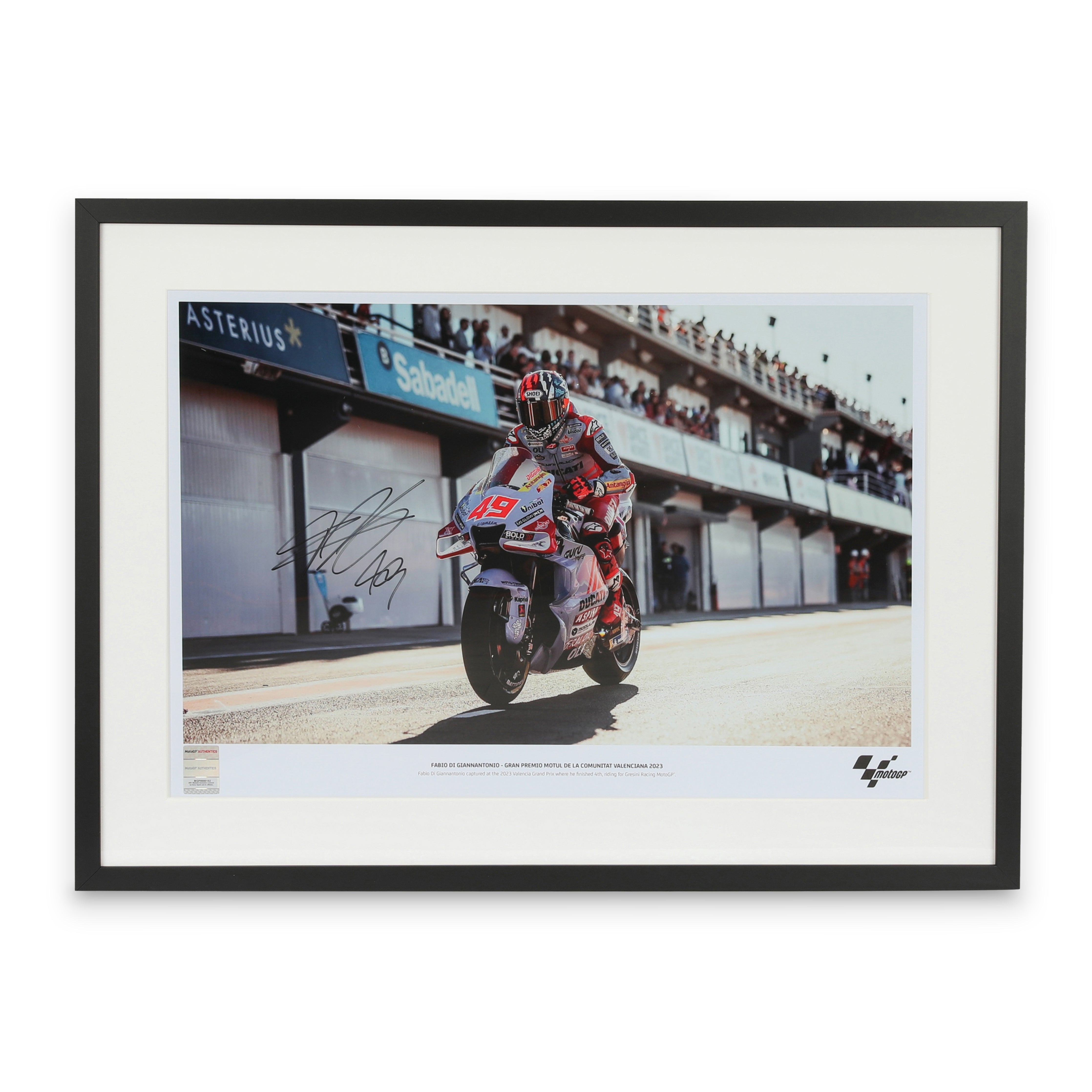 Fabio di Giannantonio Signed 2023 Valencian Grand Prix Photo – Polarity Photo