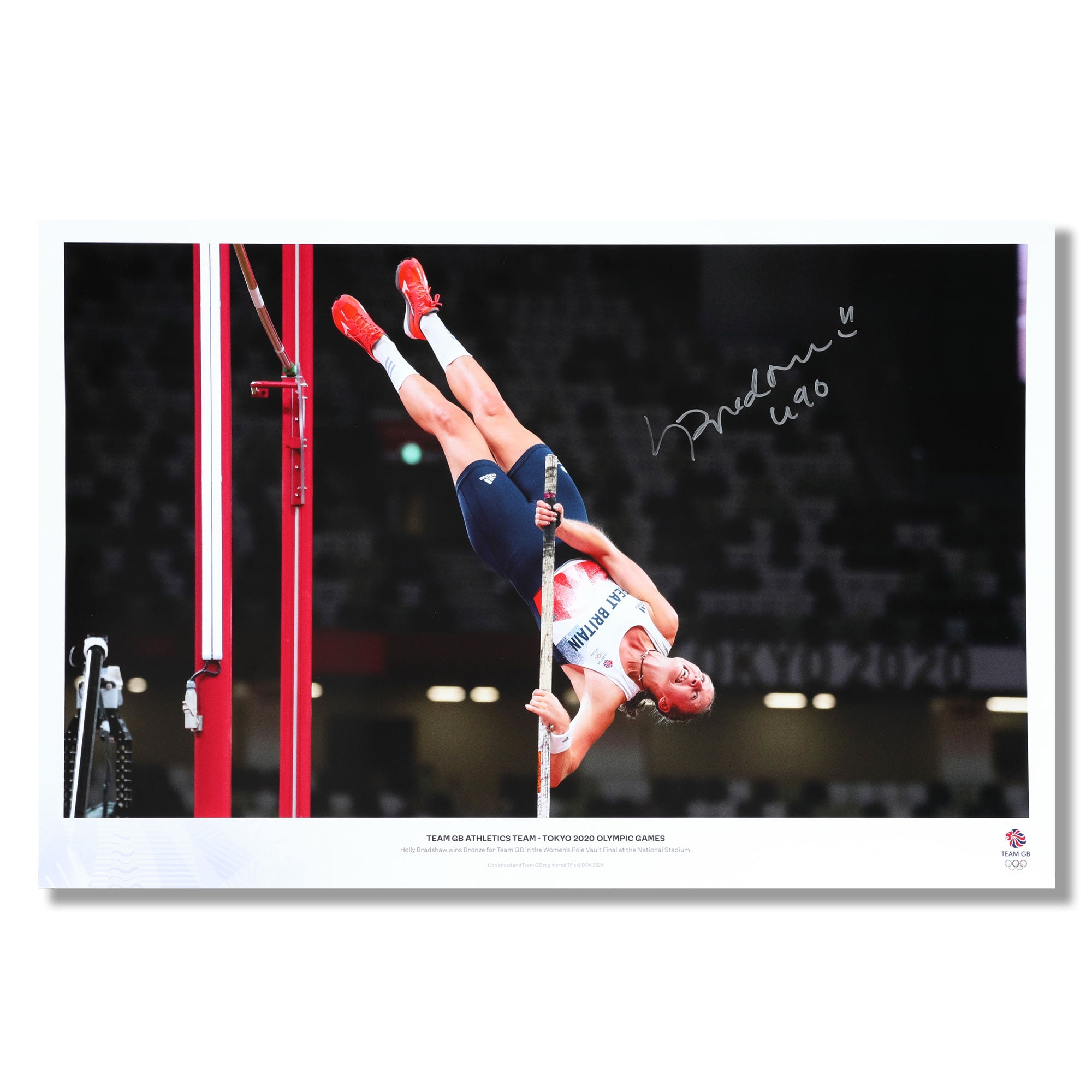 Holly Bradshaw 2020 Tokyo Olympic Games Signed Athletics Pole Vault Photo