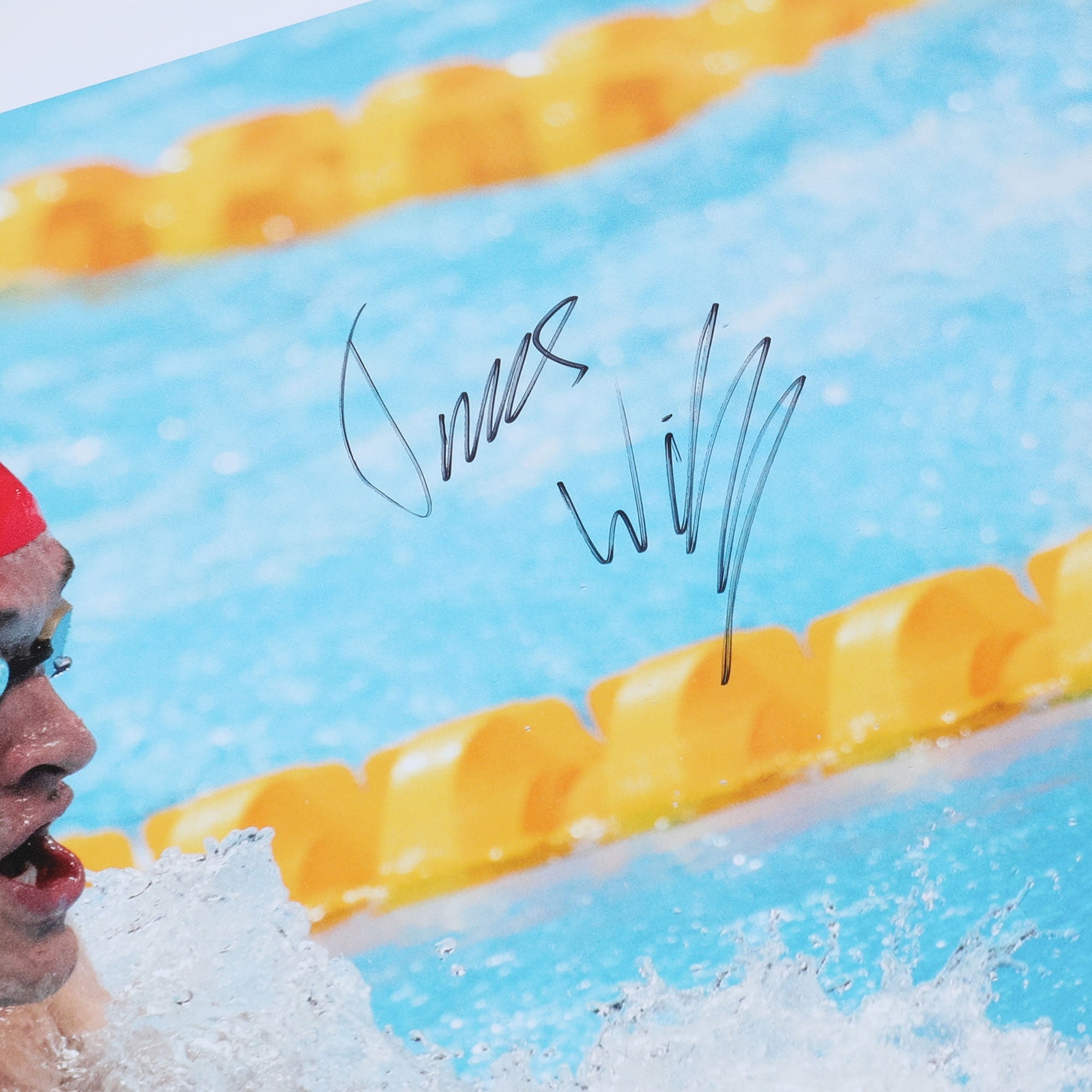 James Wilby 2020 Tokyo Olympic Games Signed Swimming 100m Breaststroke Photo