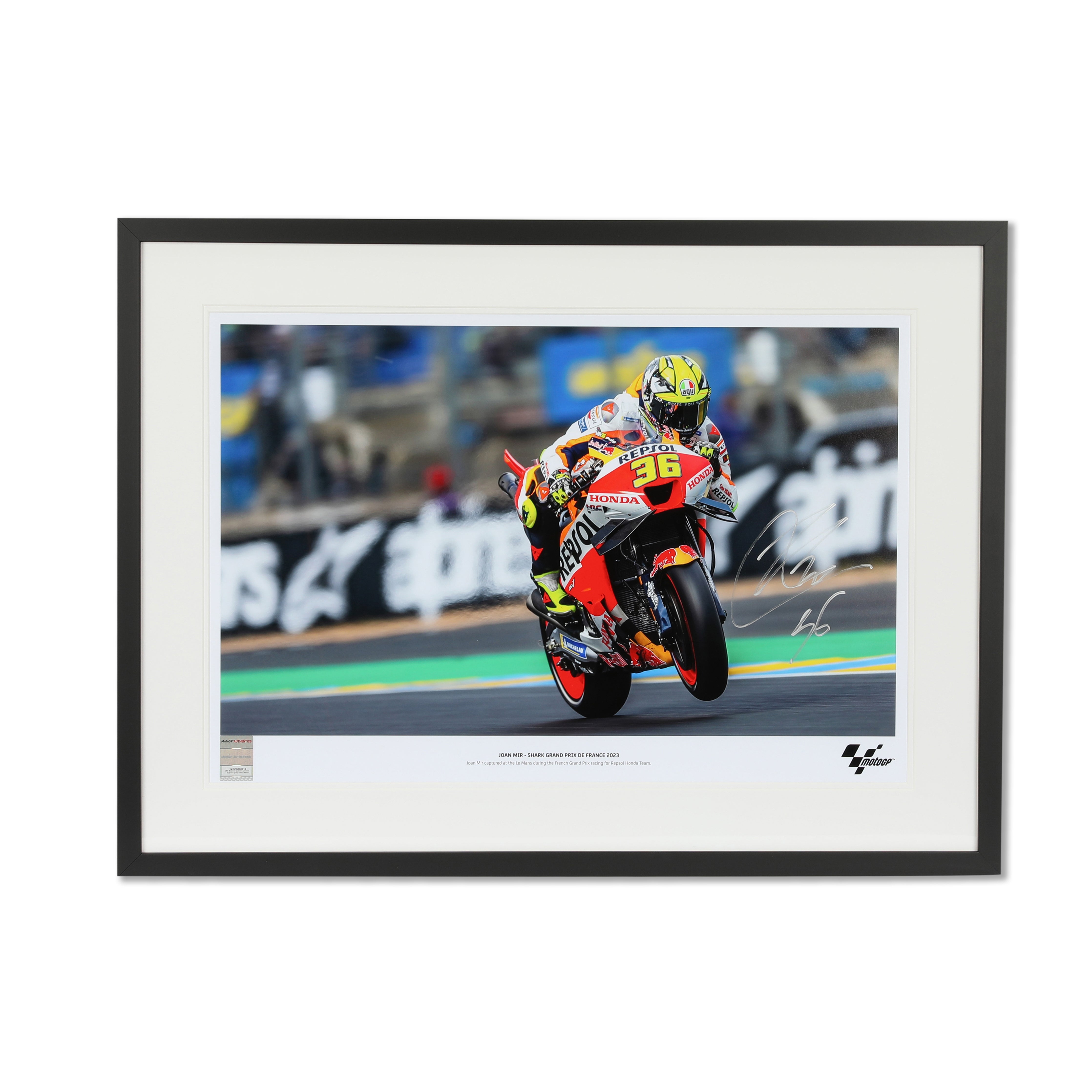 Joan Mir Signed 2023 Grand Prix de France Photo - Mirco Lazzari