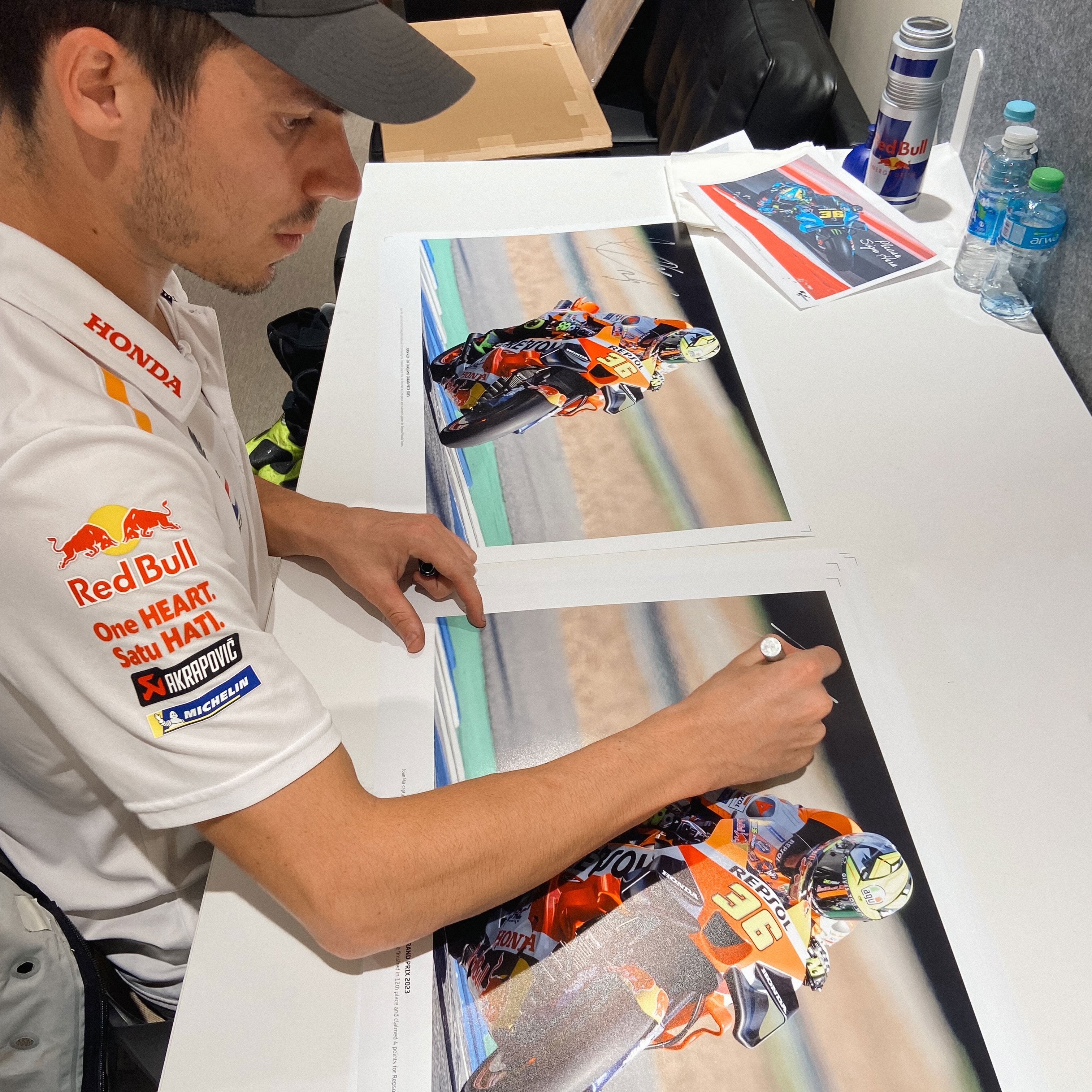 Joan Mir Signed 2023 Thailand Grand Prix Photo - Mirco Lazzari