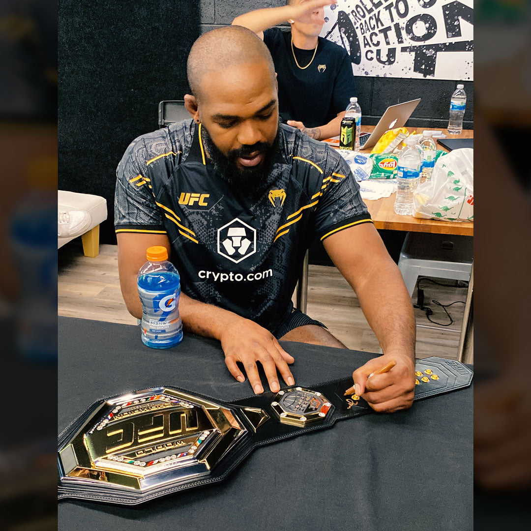 Jon Jones Signed UFC Legacy Championship Replica Belt