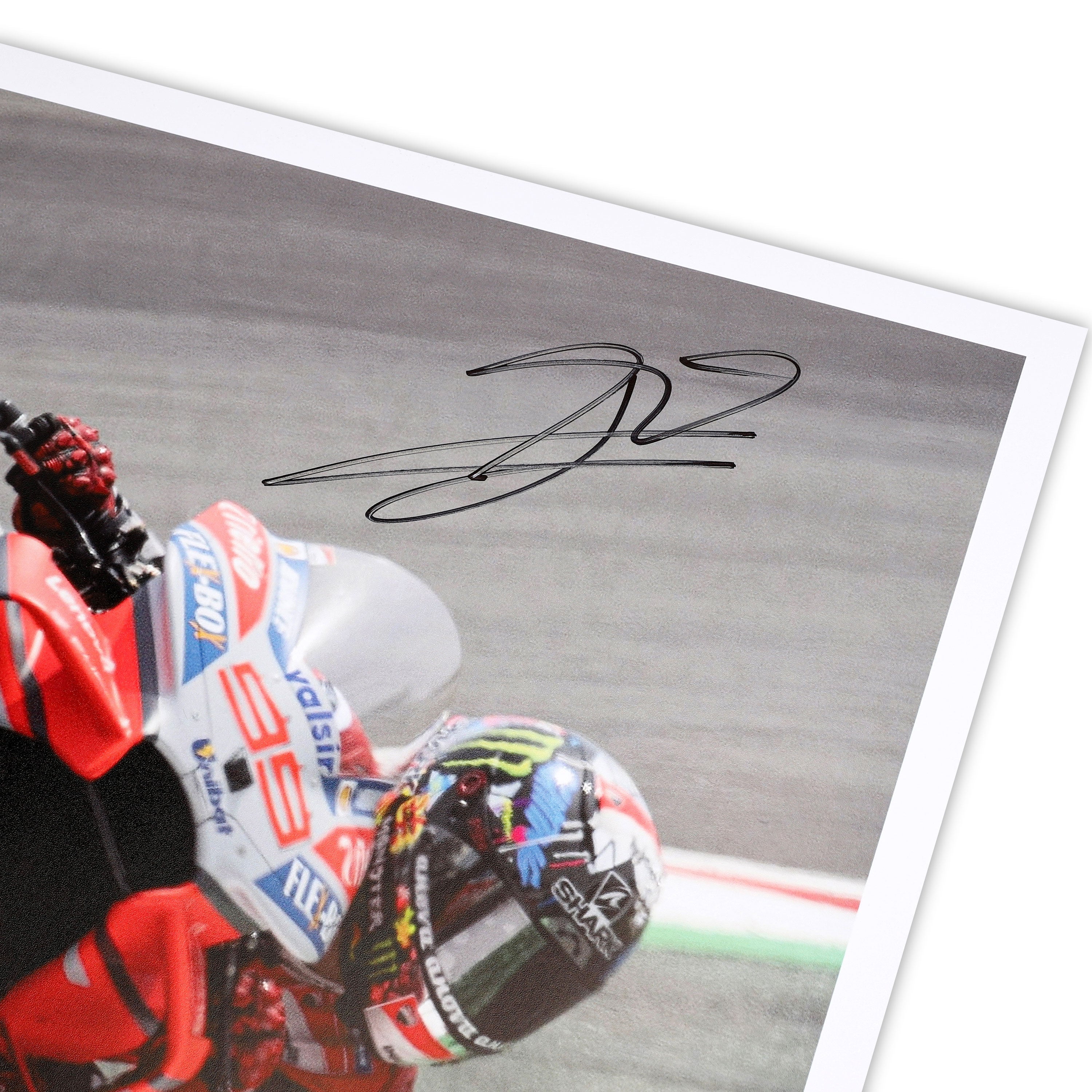 Jorge Lorenzo Signed 2018 Catalunya Grand Prix Photo - Mirco Lazzari