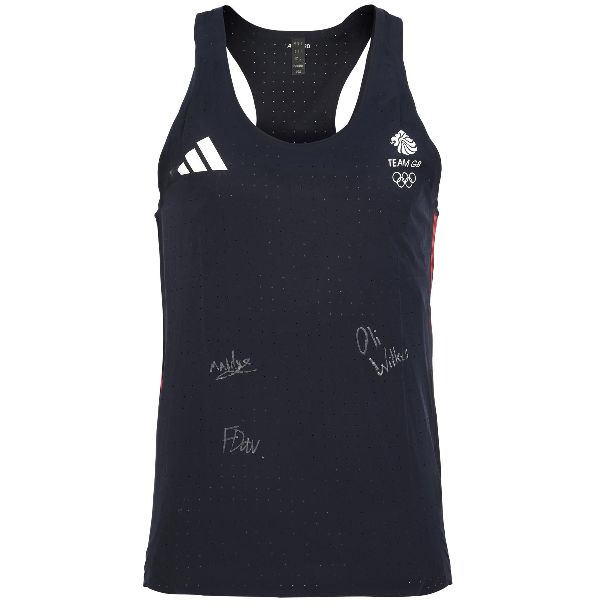 Team GB Mens Rowing 4 Signed 2024 Paris Olympics Athletic Vest