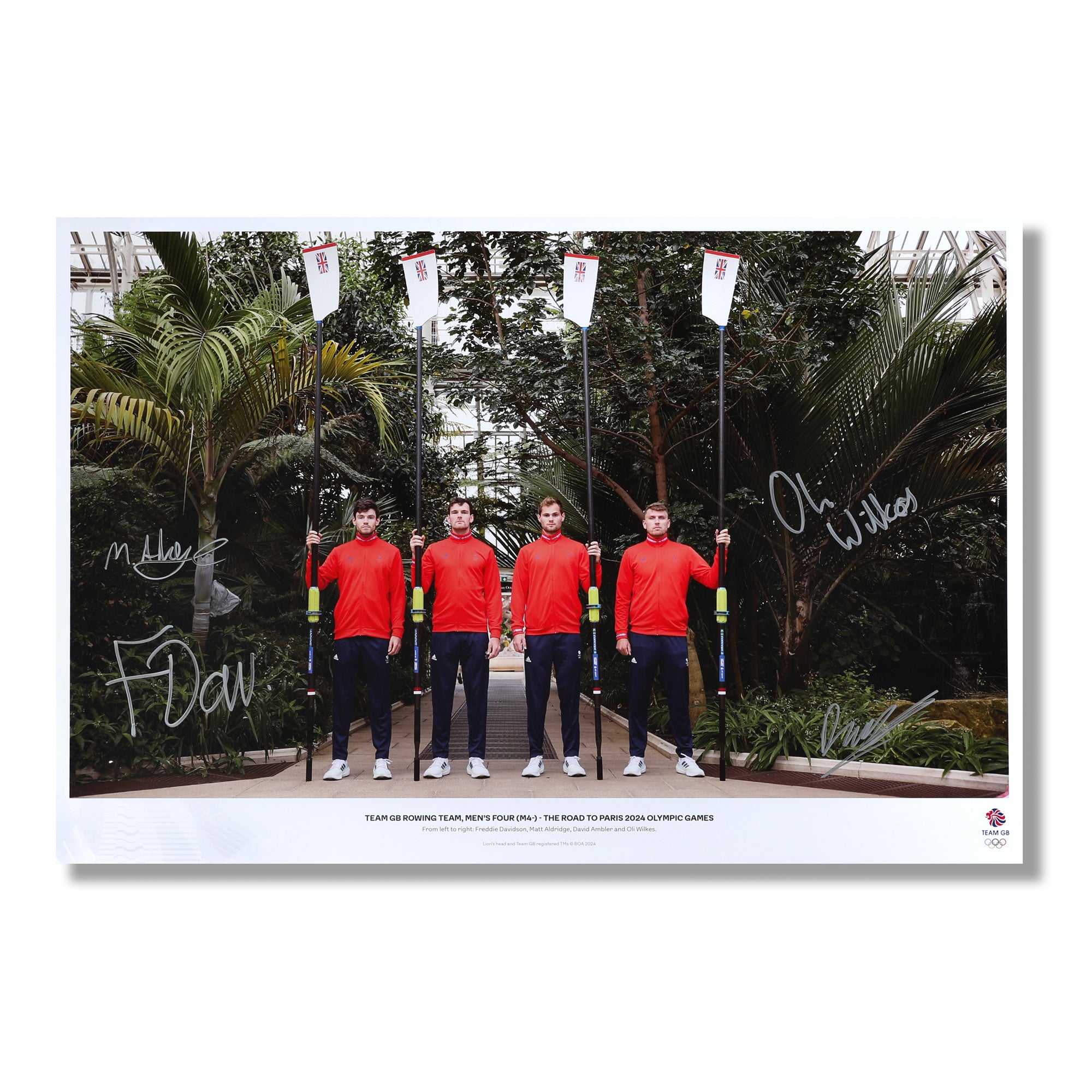 Team GB Mens Rowing 4 Road to the Paris 2024 Olympic Games Signed Photo