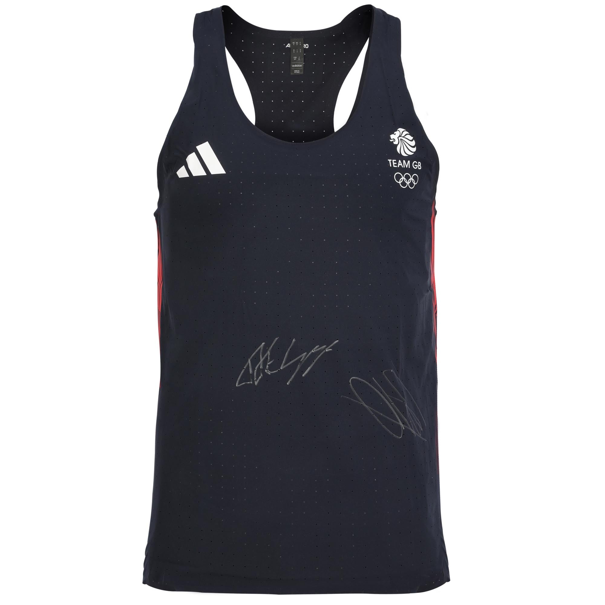 Team GB Mens Rowing Pair Signed 2024 Paris Olympics Athletic Vest