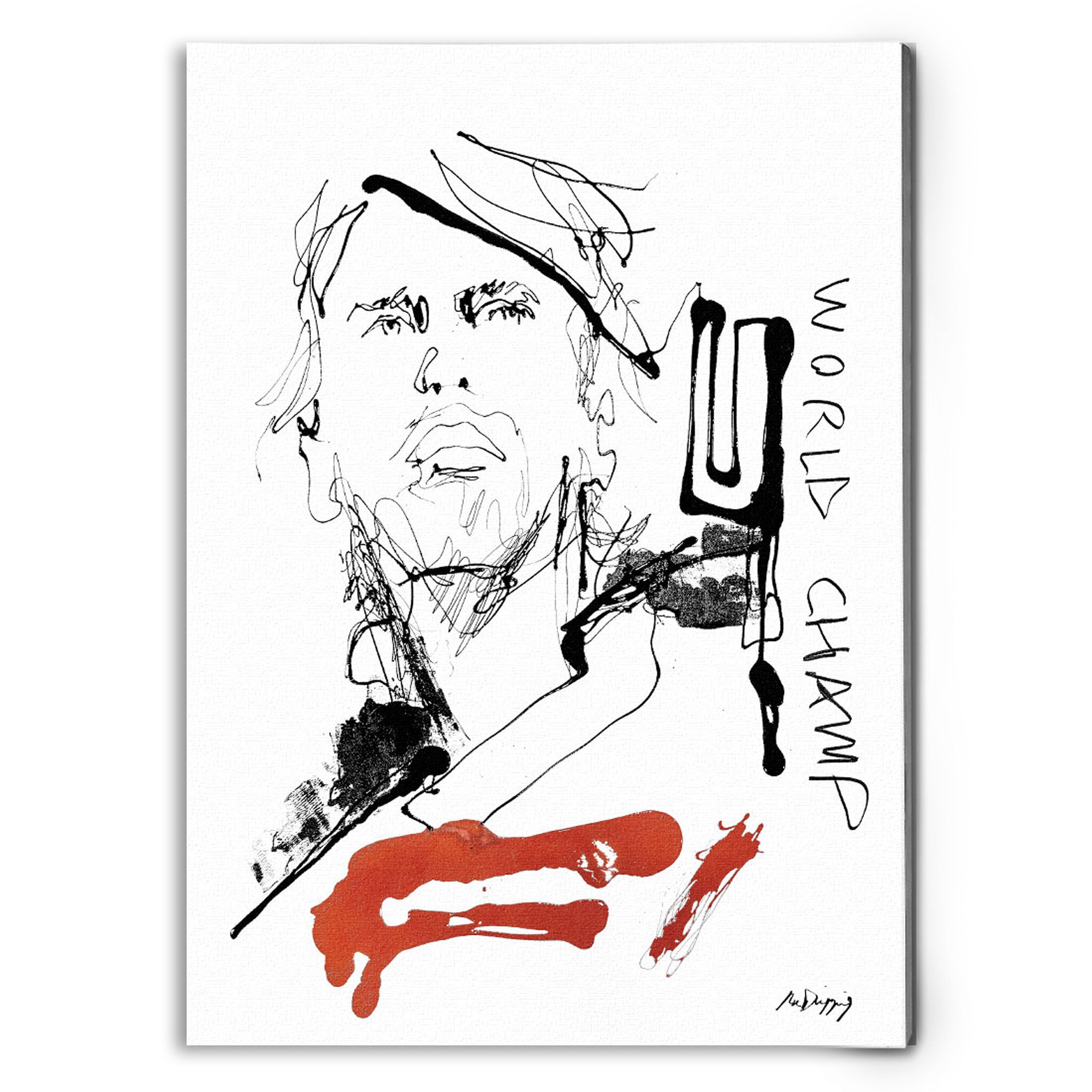 Sebastian Vettel 2022 Abu Dhabi GP Canvas Print – Mr Dripping