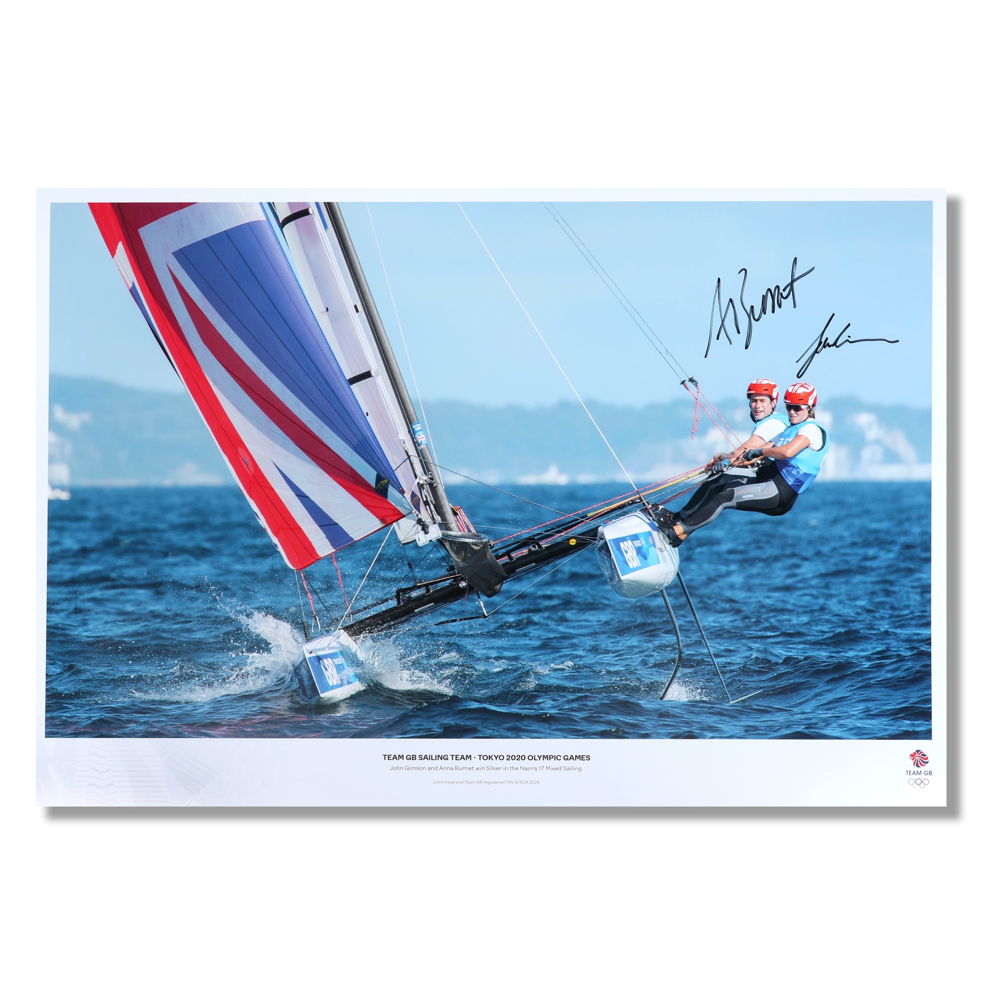 Team GB Nacra Mixed 17 Sailing Team 2020 Tokyo Olympic Games Signed Sailing Photo