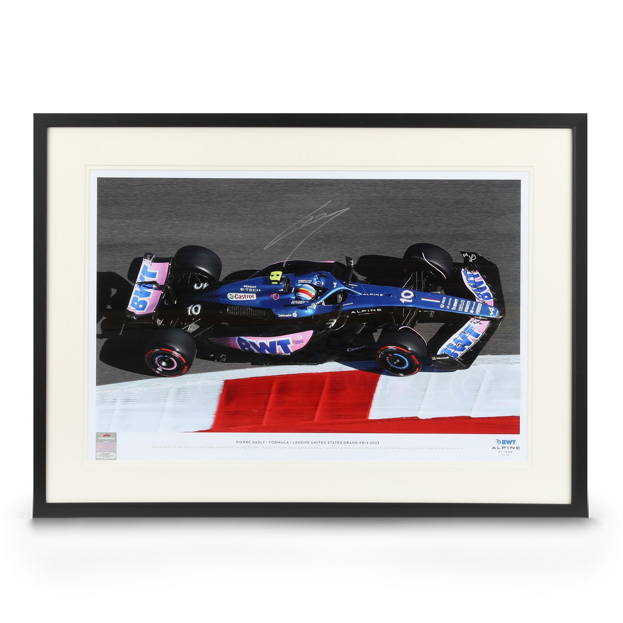 Pierre Gasly 2023 Signed Team Photo – US GP