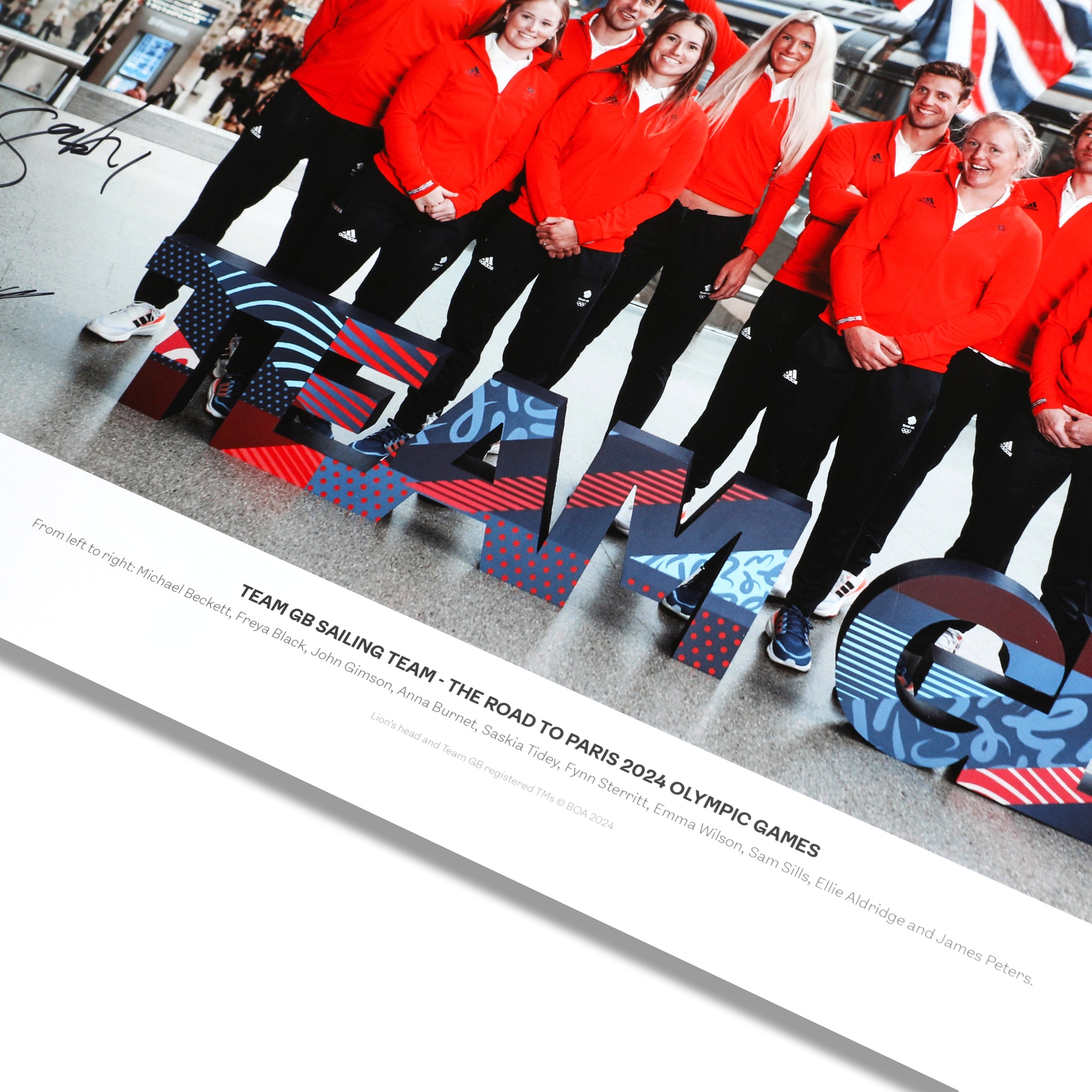 Team GB Sailing Team Road to the Paris 2024 Olympic Games Signed Photo