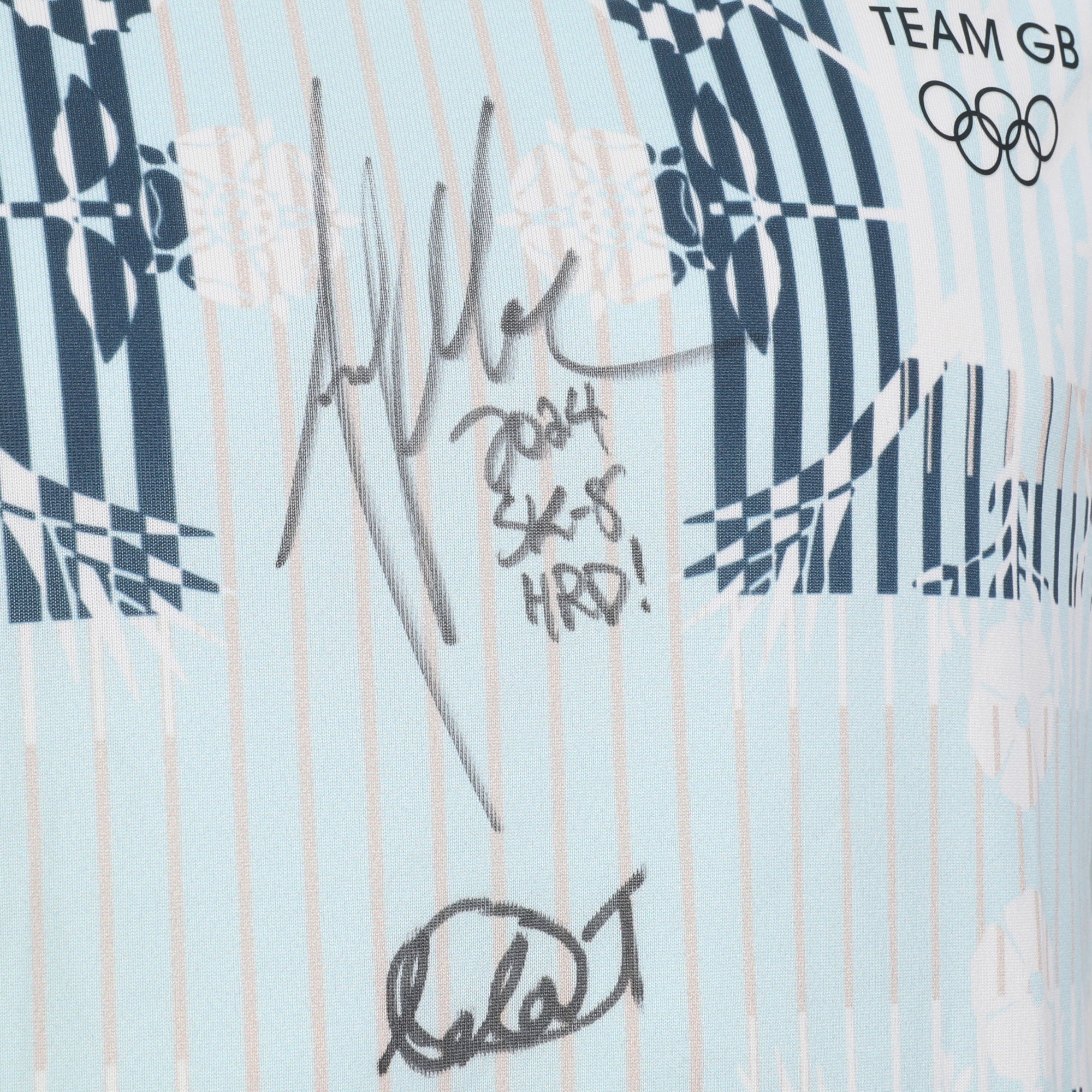 Team GB Skateboarding Team Signed 2024 Paris Olympics Village T-Shirt