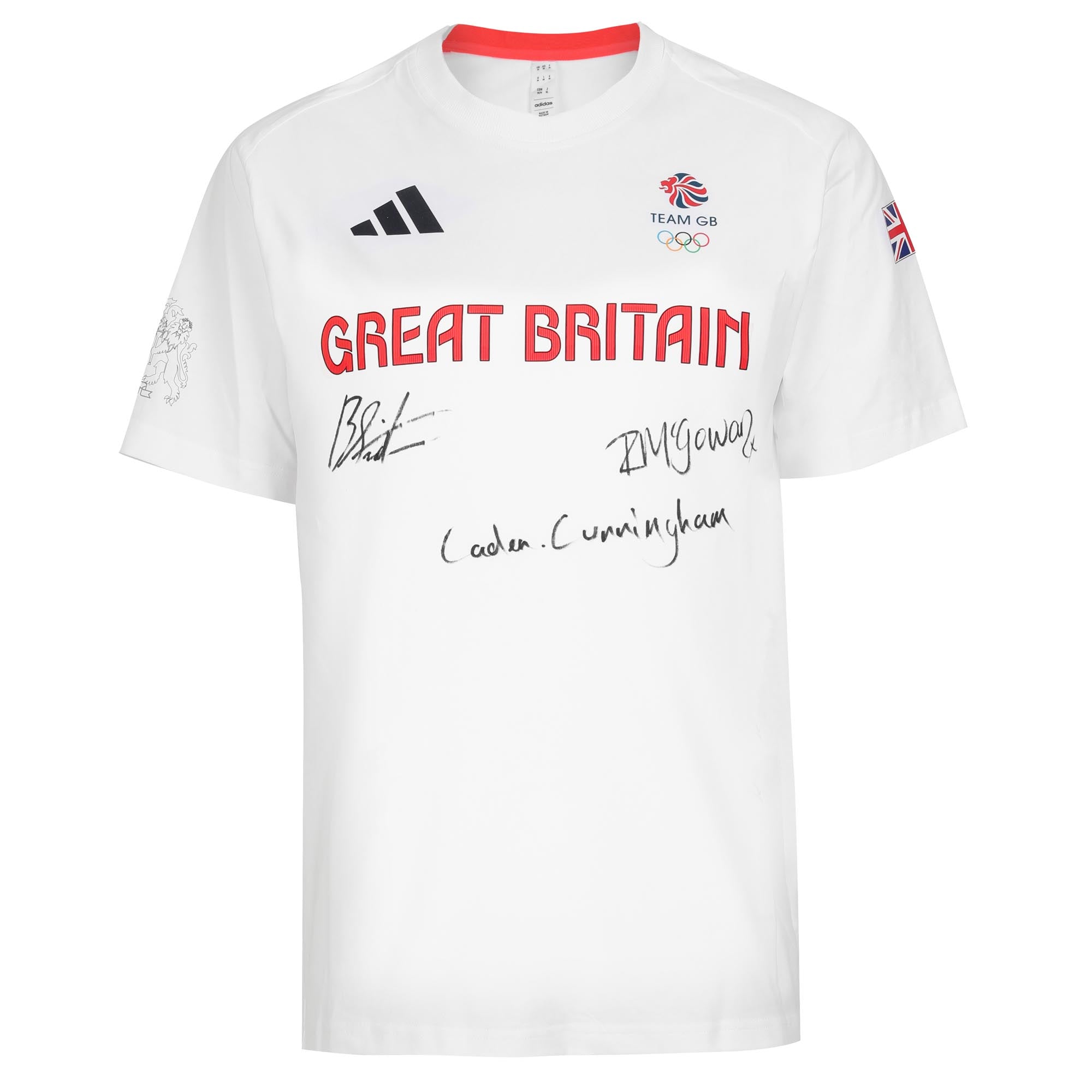 Team GB Taekwondo Team Paris 2024 Olympic Games Signed Taekwondo Podium T-Shirt