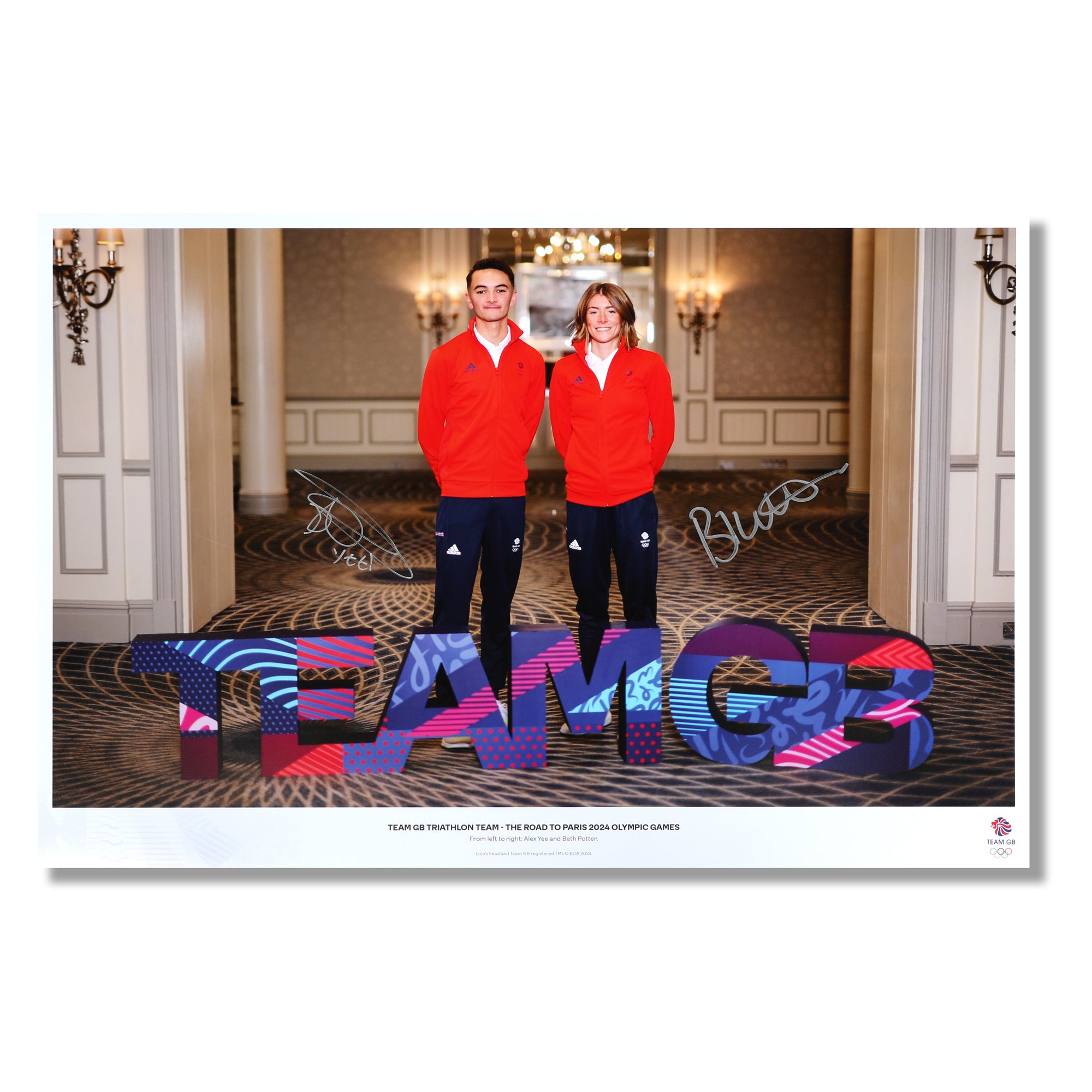 Team GB Triathlon Team Road to the Paris 2024 Olympic Games Signed Photo