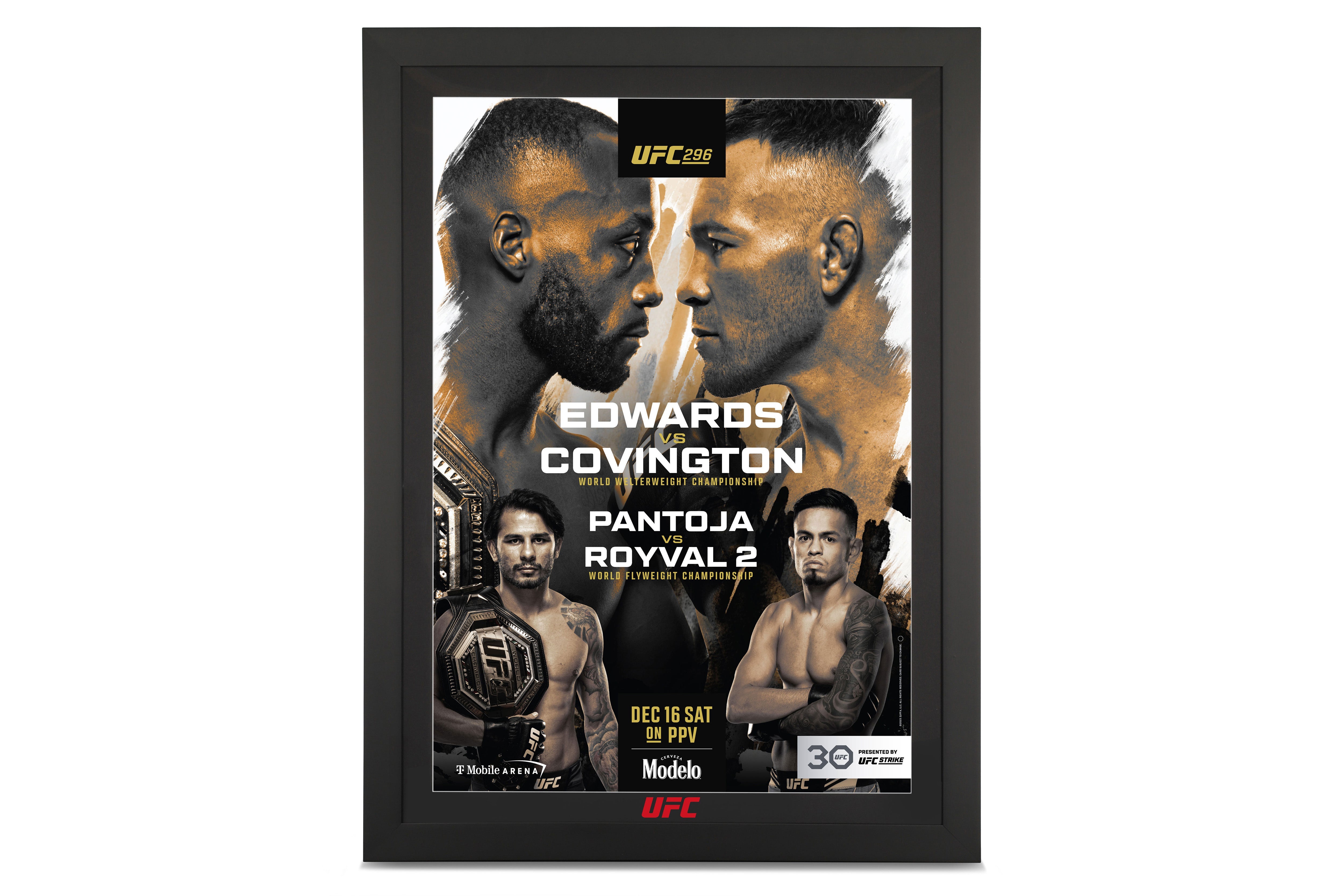 UFC 296: Edwards vs Covington Autographed Poster