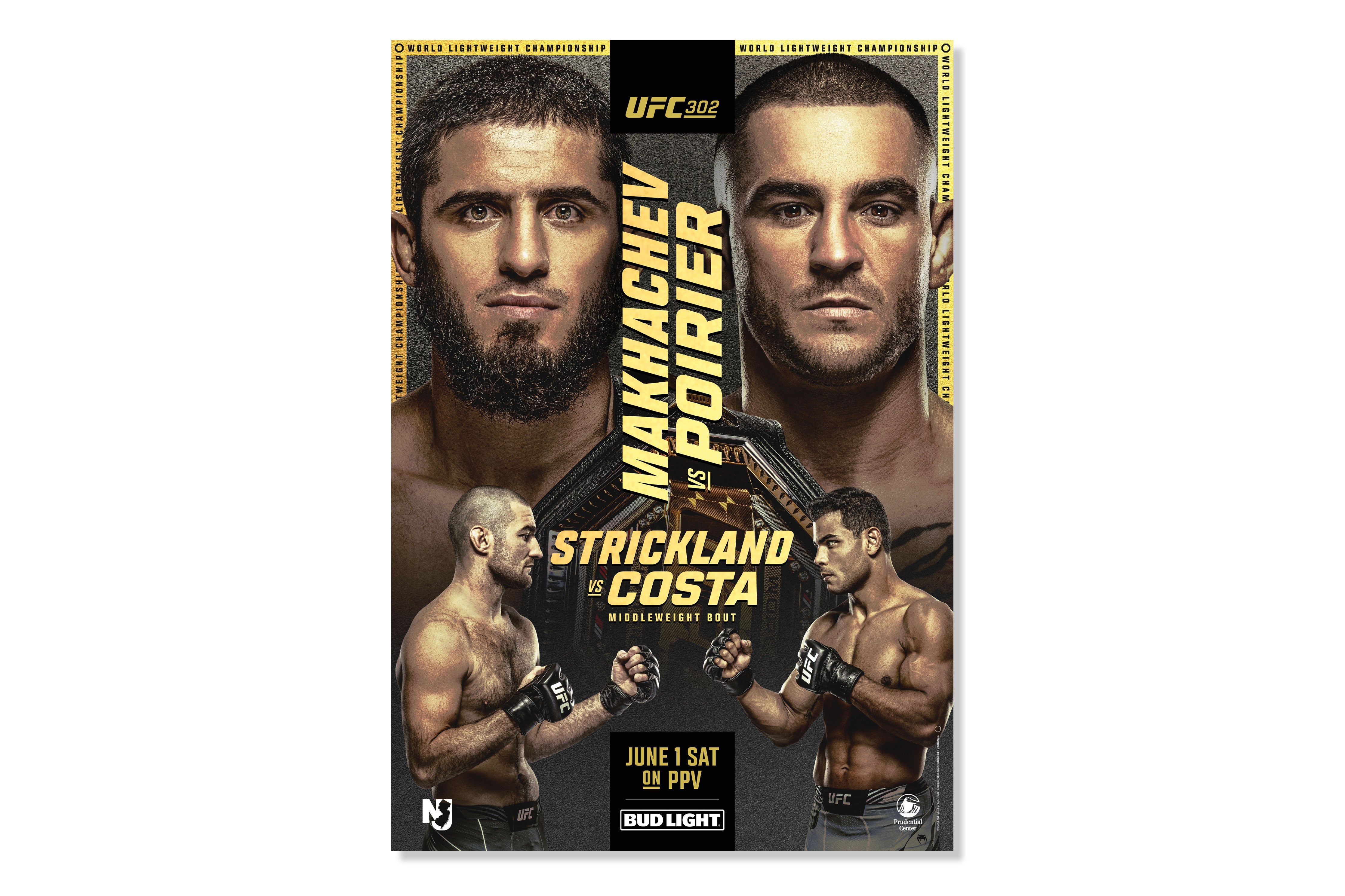 UFC 302: Makhachev vs. Poirier Autographed Event Poster