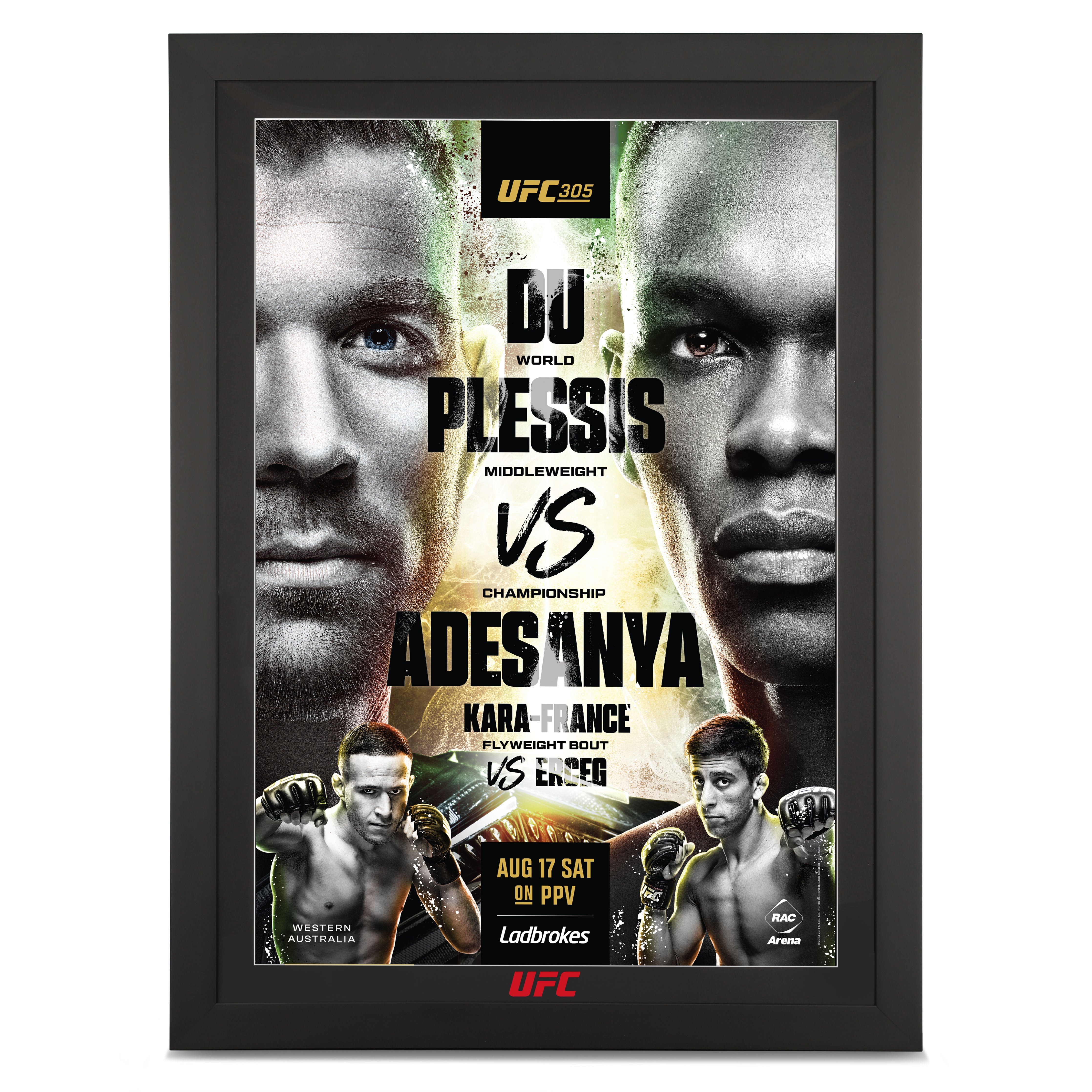 UFC 305: Du Plessis vs Adesanya Autographed Event Poster